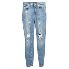 Dolce & Gabbana Blau Distressed Denim Audrey Skinny Jeans S Taille 25"