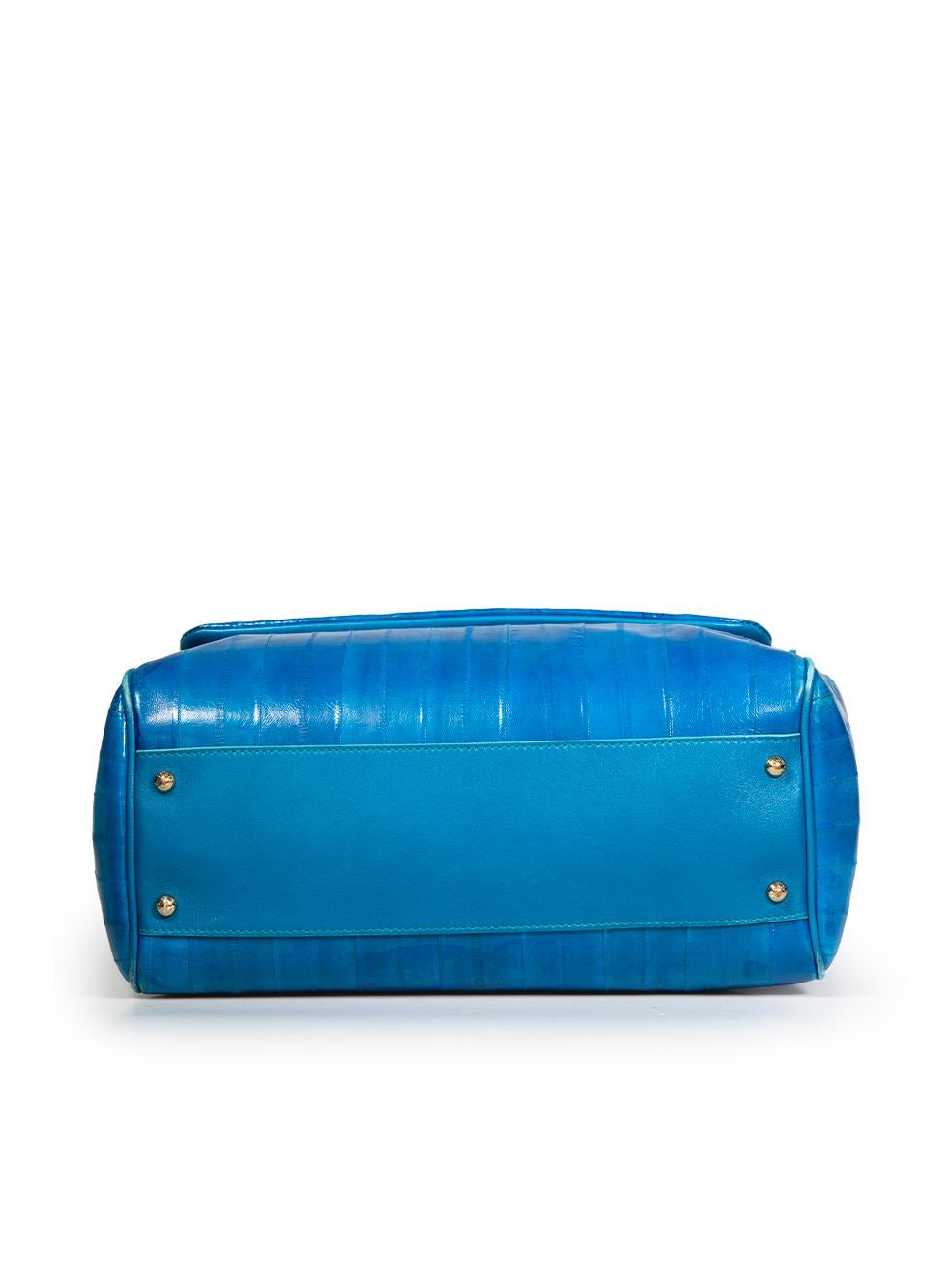 Women's Dolce & Gabbana Blue Eel Leather Miss Sicily Bag For Sale