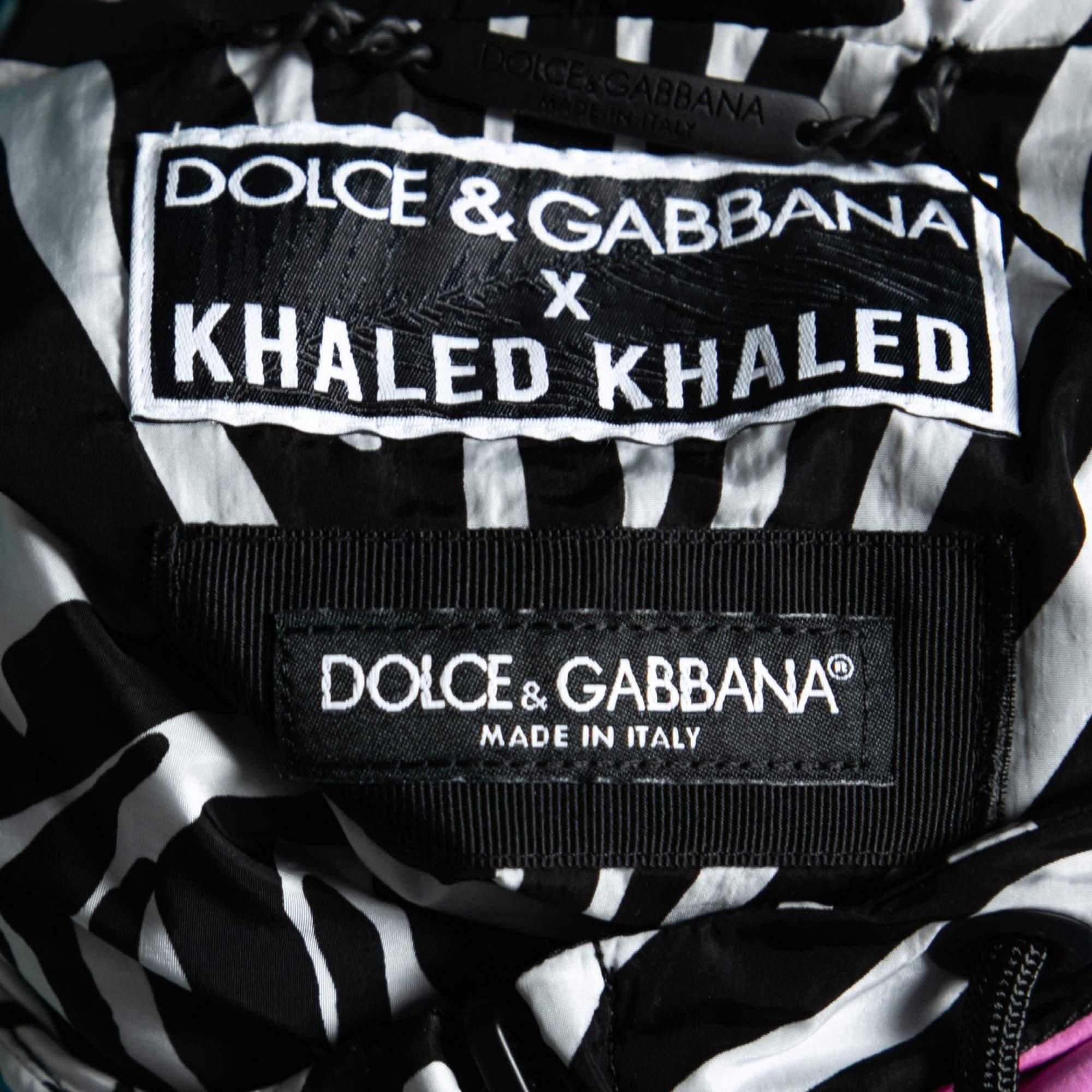 Dolce & Gabbana Veste à capuche synthétique imprimée flamingo bleu XL Neuf à Dubai, Al Qouz 2