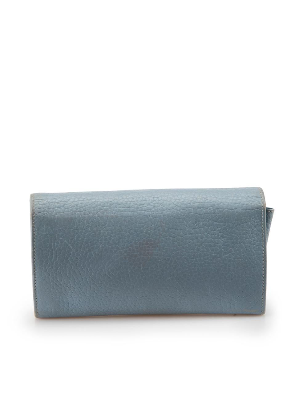 Dolce & Gabbana Blue Flap Continental Wallet In Good Condition For Sale In London, GB