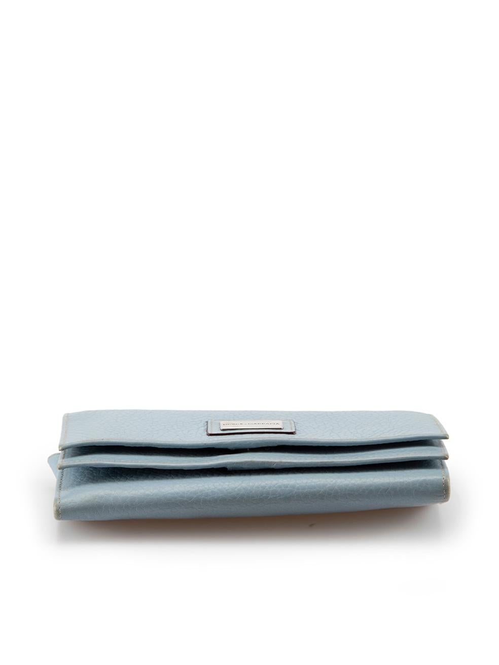 Women's Dolce & Gabbana Blue Flap Continental Wallet For Sale