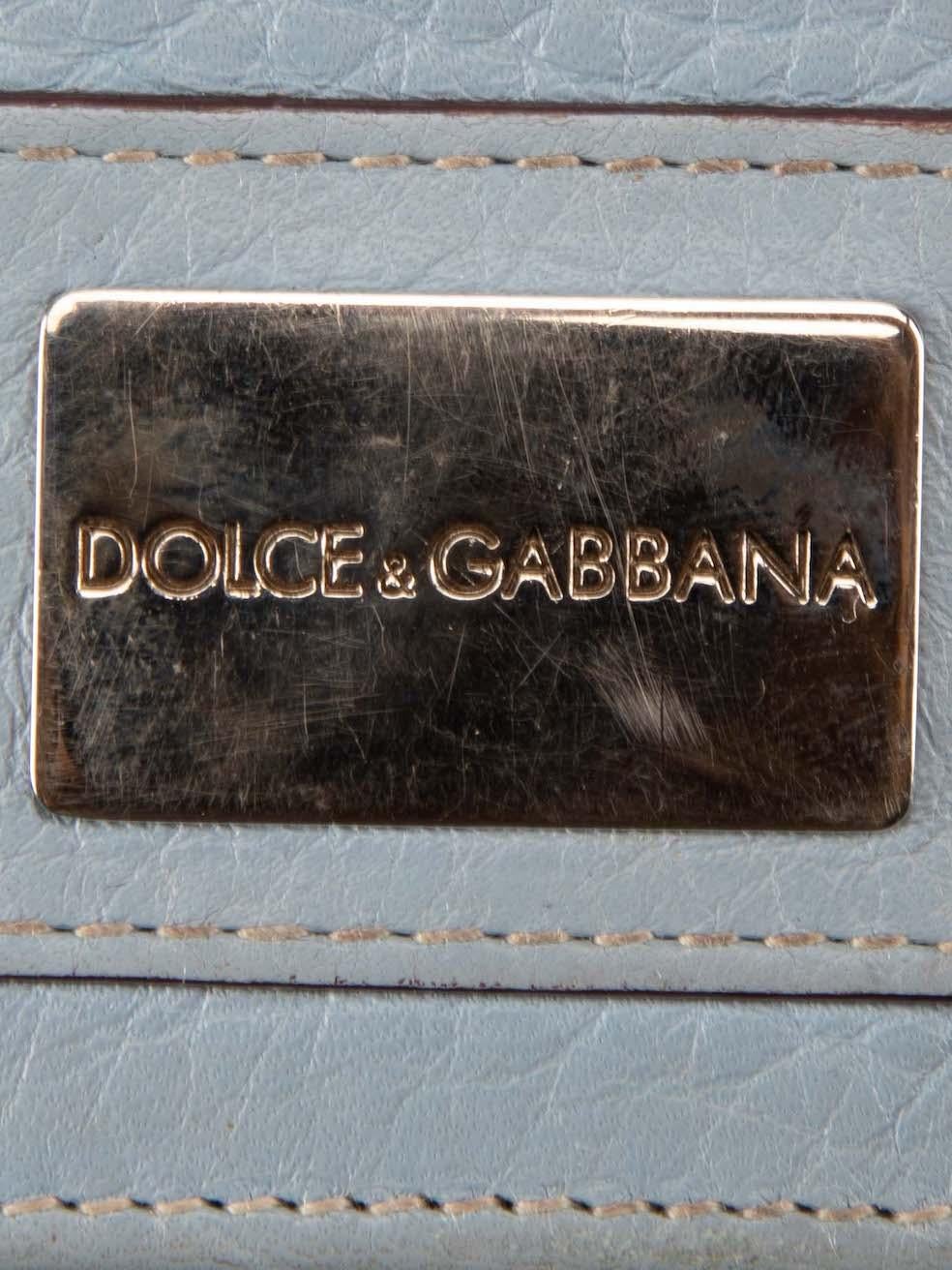 Dolce & Gabbana Blue Flap Continental Wallet For Sale 2