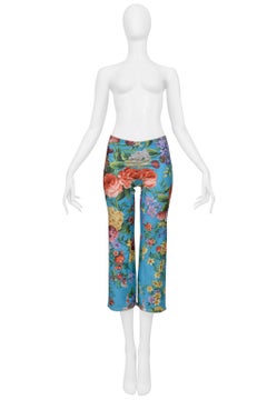 Pantalones florales azules Dolce & Gabbana
