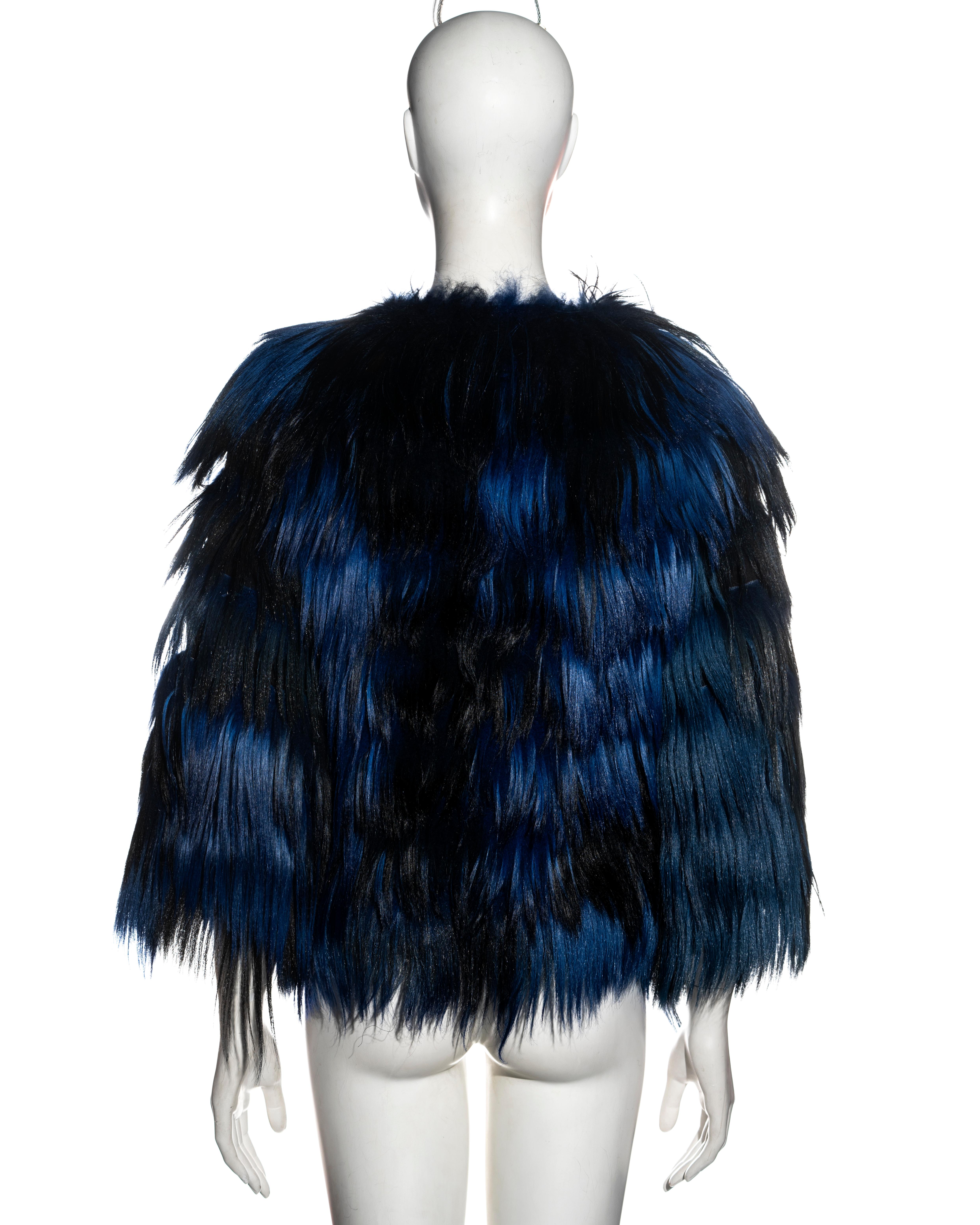 Dolce & Gabbana blue goat hair jacket, fw 1999 For Sale 3