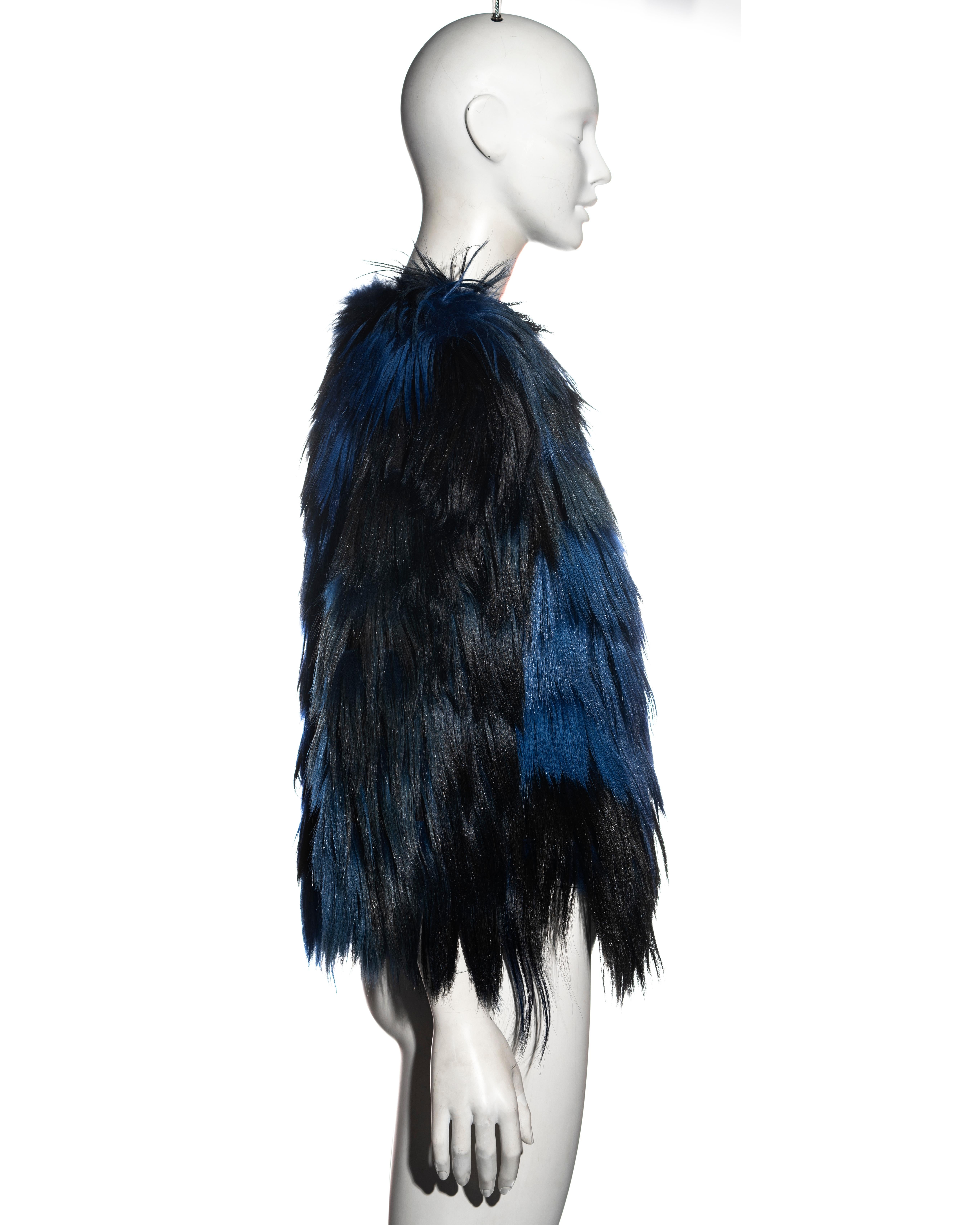 Women's Dolce & Gabbana blue goat hair jacket, fw 1999 For Sale