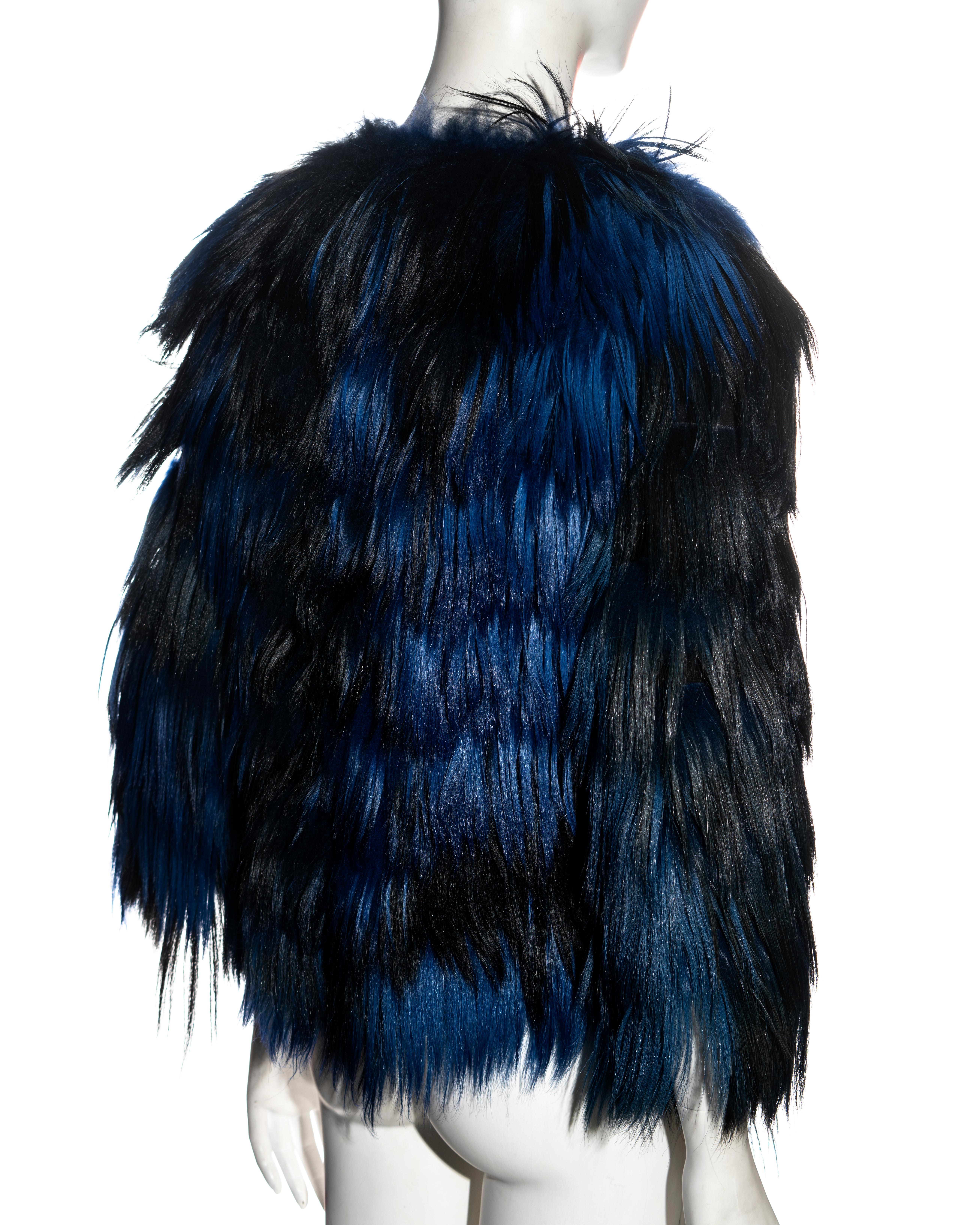 Dolce & Gabbana blue goat hair jacket, fw 1999 For Sale 2