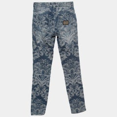 Dolce & Gabbana Blue Jacquard Denim Jeans XS Waist 24"