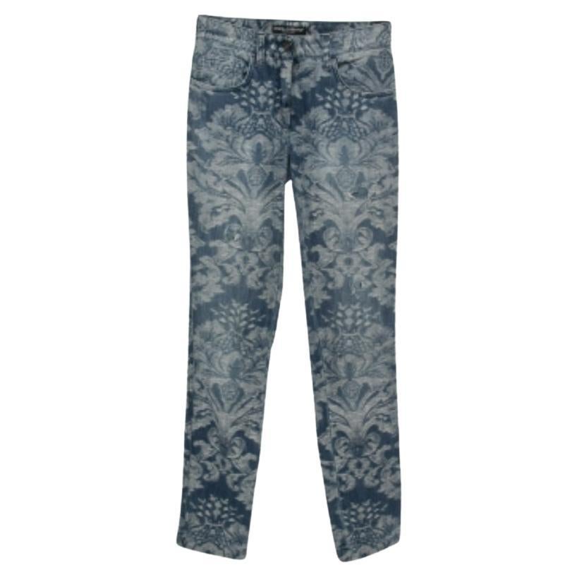 Dolce & Gabbana Vaqueros jacquard azules XS Cintura 24