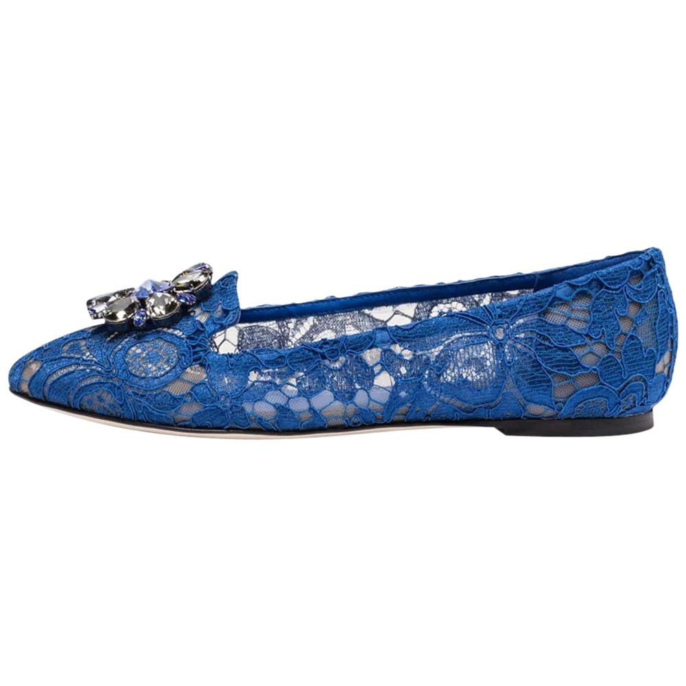 blue lace flats