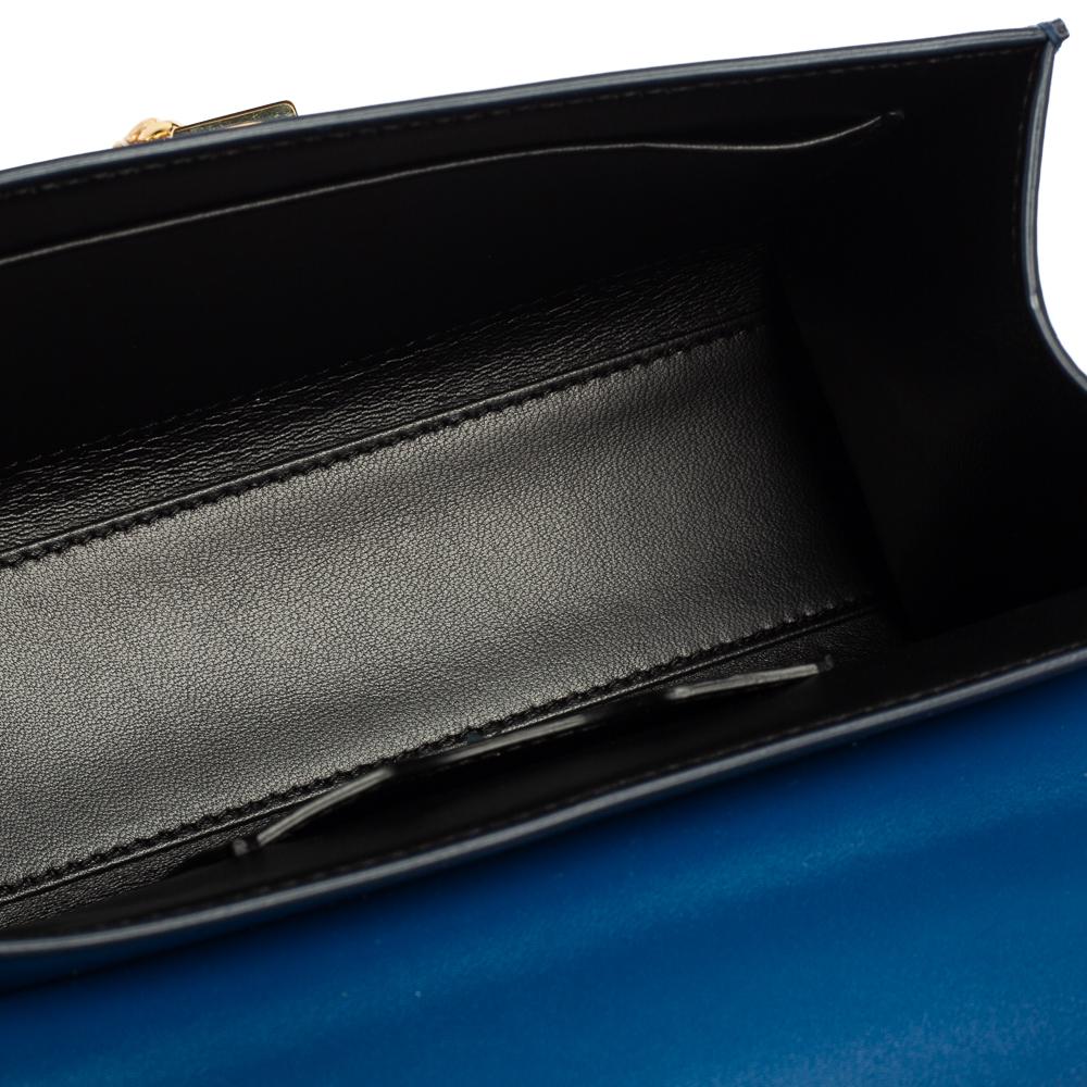 Dolce & Gabbana Blue Leather Lucia Chain Shoulder Bag 2