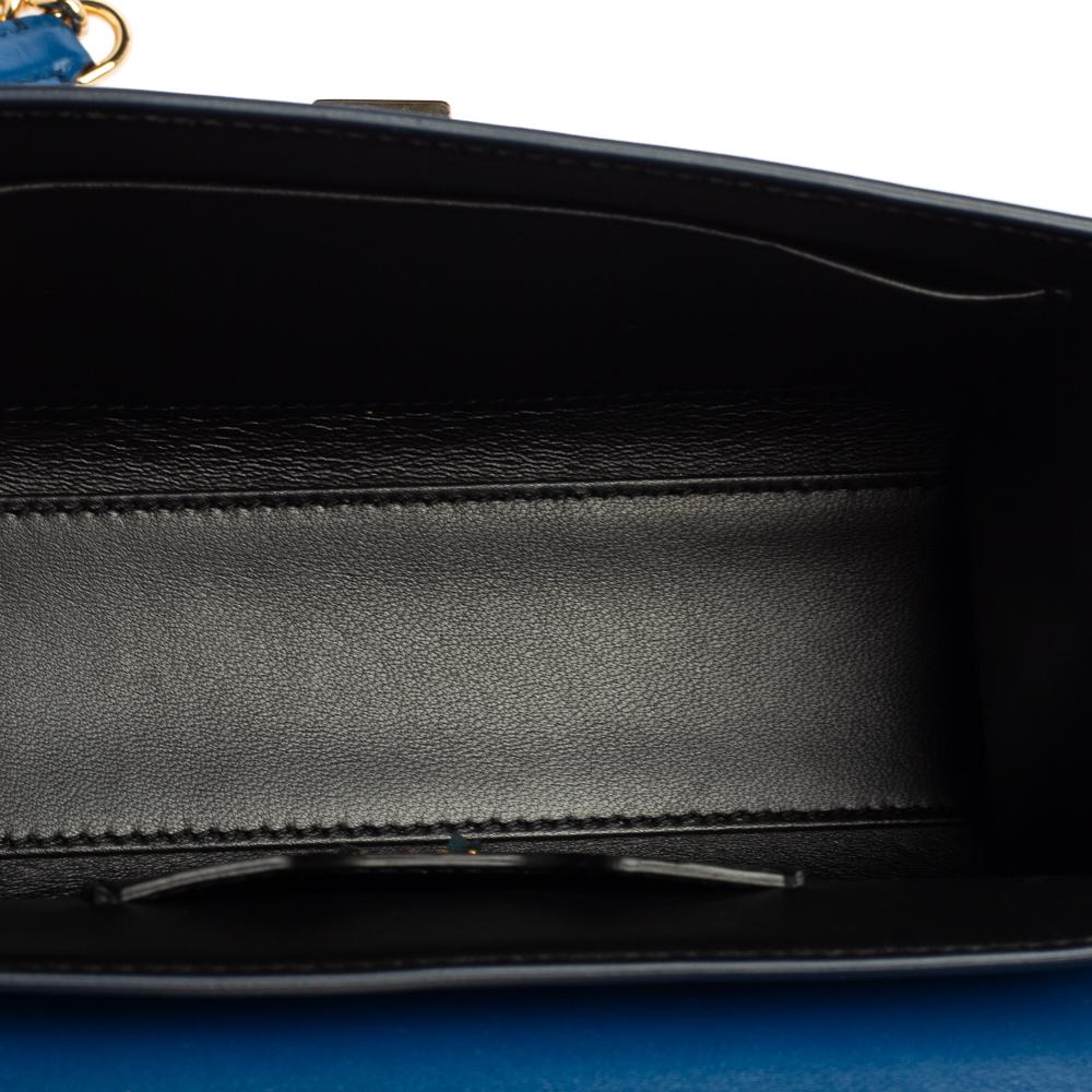 Dolce & Gabbana Blue Leather Lucia Chain Shoulder Bag 3