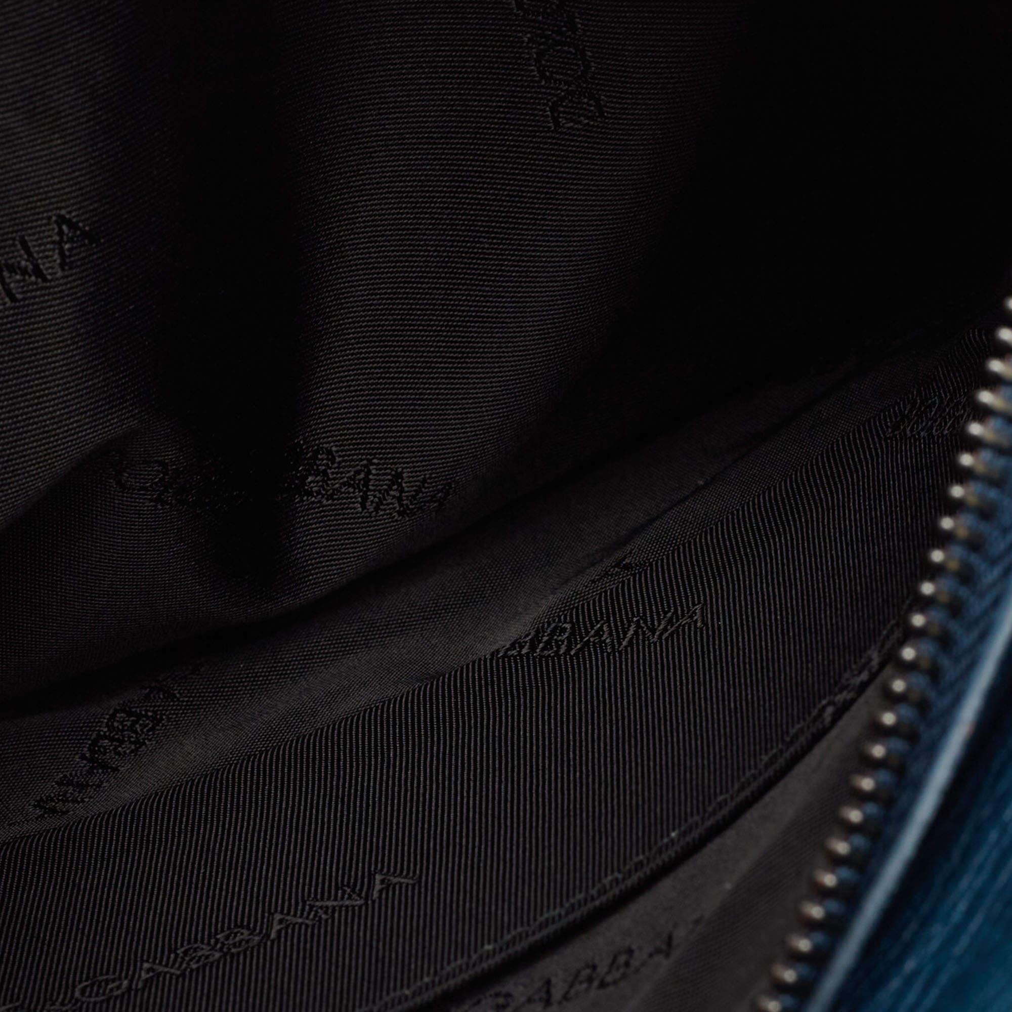 Dolce & Gabbana Blue Leather Oversized Clutch 7