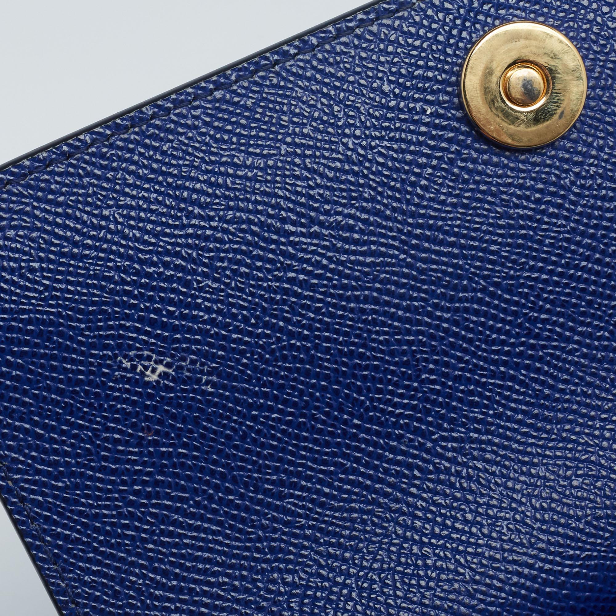 Dolce & Gabbana Blaue Miss Sicily Henkeltasche aus Leder 7