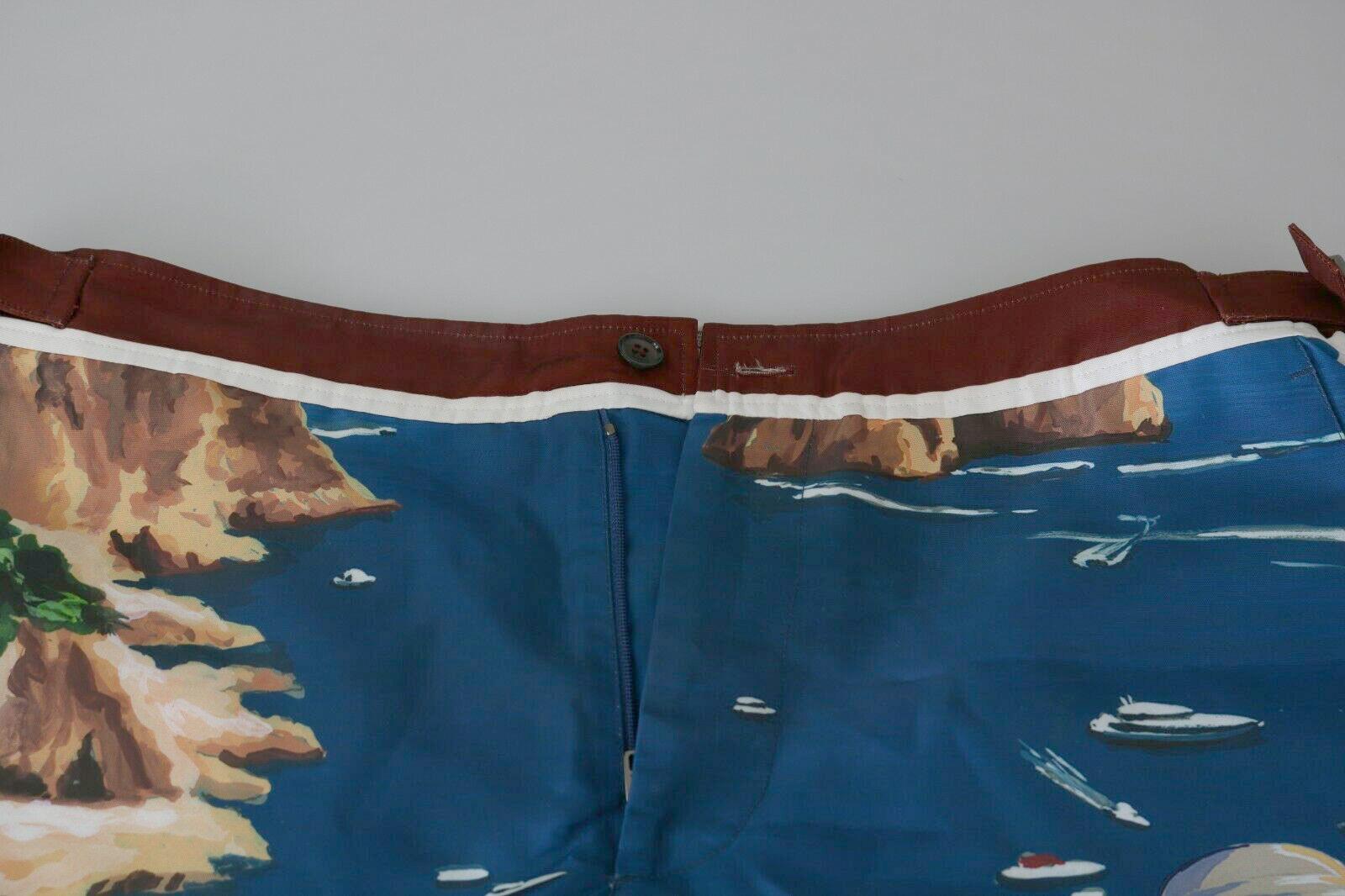 Dolce & Gabbana Blue Men's Capri Swimwear Swim Shorts Beachwear Trunks Boxer DG 3