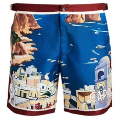 Dolce & Gabbana Blue Men's Capri Swimwear Swim Shorts Beachwear Trunks Boxer DG