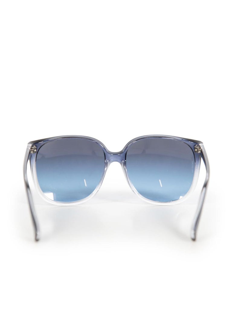 Dolce and Gabbana Blue Oversized Gradient Sunglasses at 1stDibs display picture 3