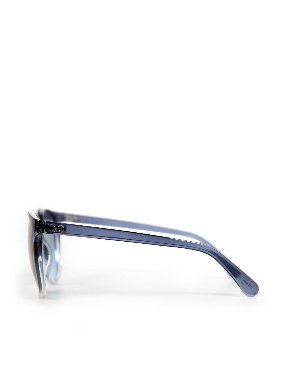 Dolce & Gabbana Blue Oversized Gradient Sunglasses In Good Condition For Sale In London, GB