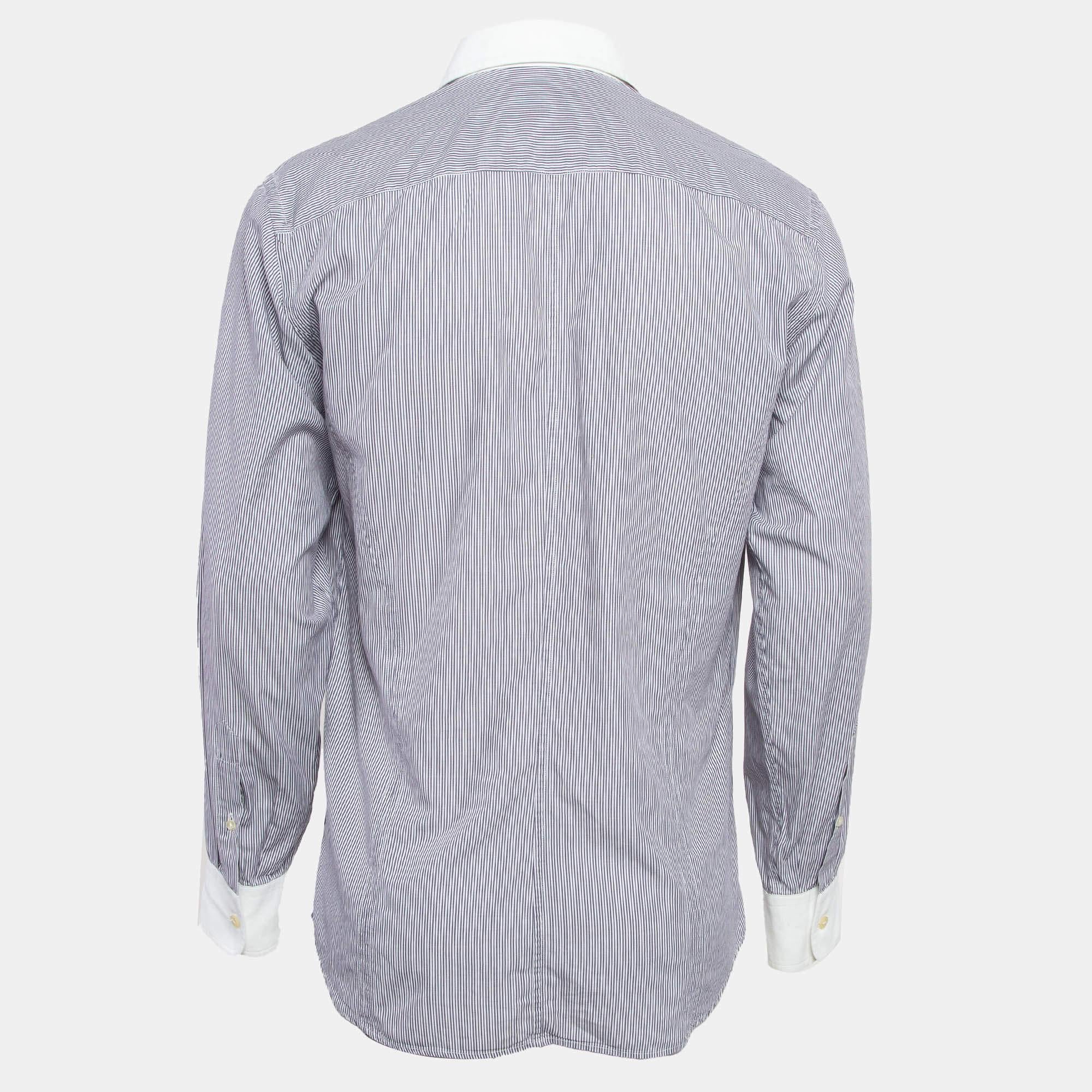 Shirts are an indispensable part of a wardrobe so this brand brings you a creation that is both versatile and stylish. It has been tailored from quality material in a versatile shade. The shirt is detailed with signature elements and a comfortable