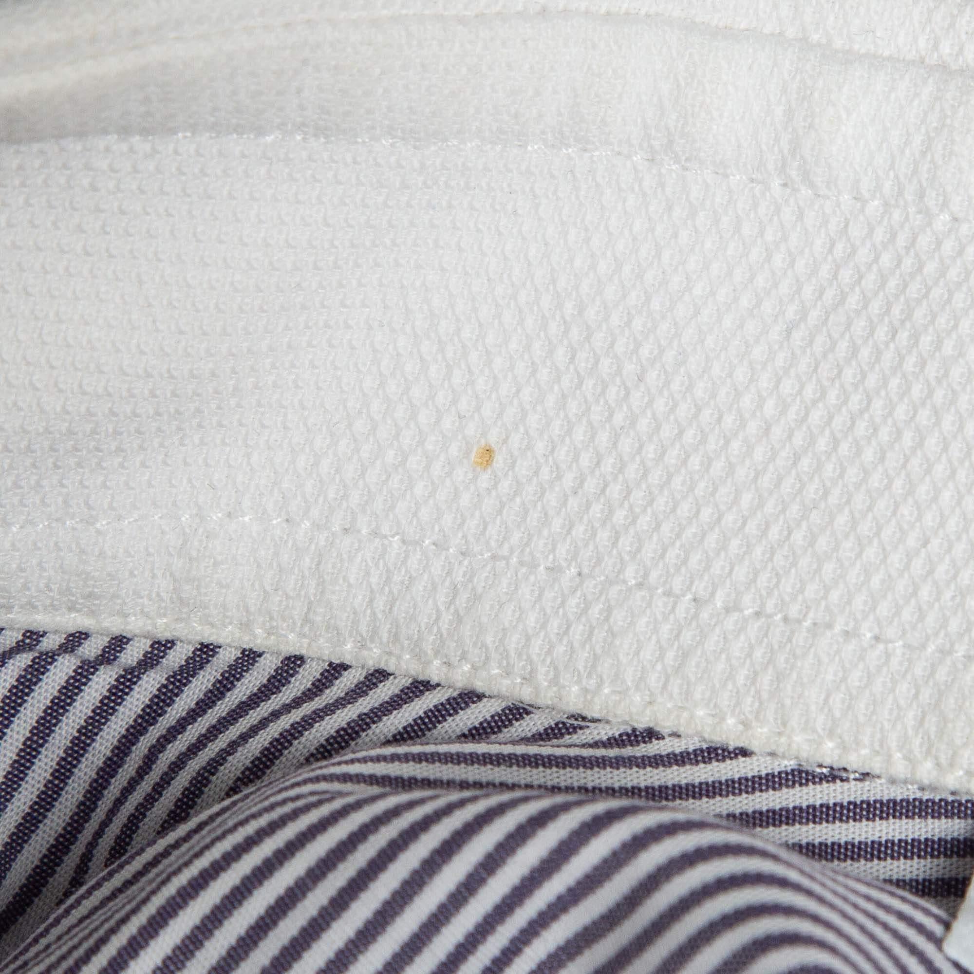 Dolce & Gabbana Blue Pinstripe Cotton Button Front Shirt XL In Fair Condition For Sale In Dubai, Al Qouz 2