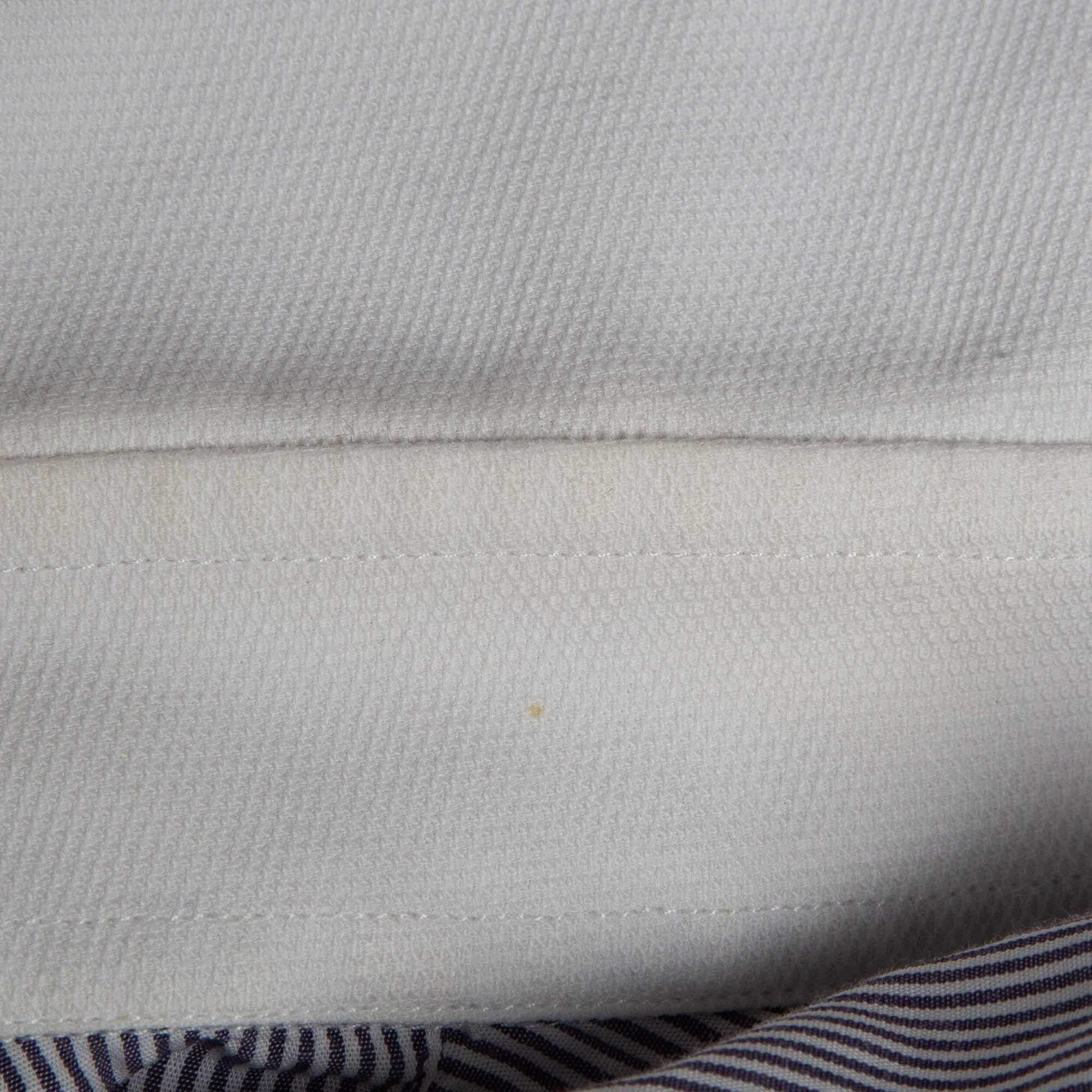 Men's Dolce & Gabbana Blue Pinstripe Cotton Button Front Shirt XL For Sale