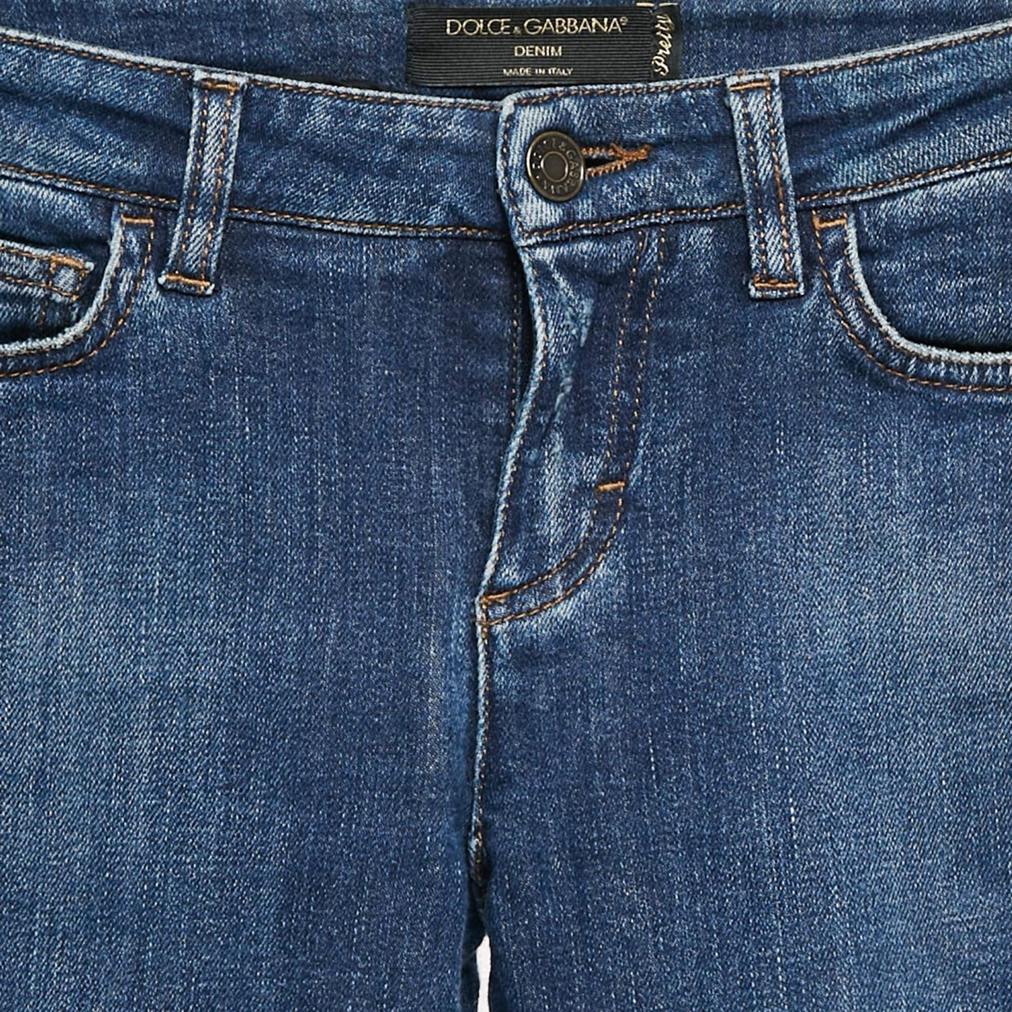 Dolce & Gabbana Vaqueros rotos azules Pretty Jeans XS Cintura 26 Azul en venta