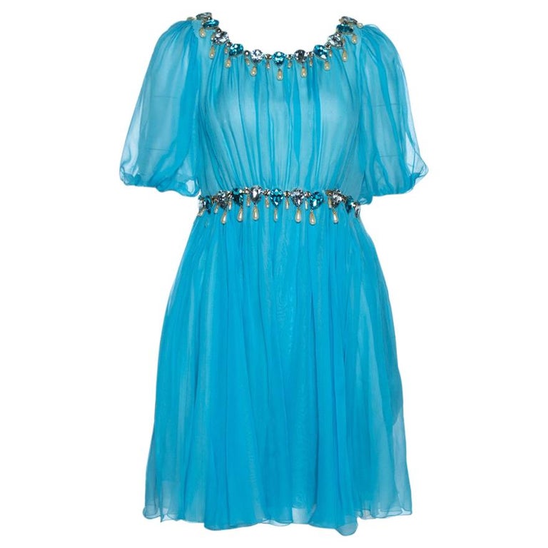 sage green chiffon bridesmaid dresses Ruffles Sleeves Chiffon Plus Siz tiered dress Women's Vintage Christmas Sleeve SIZE:M