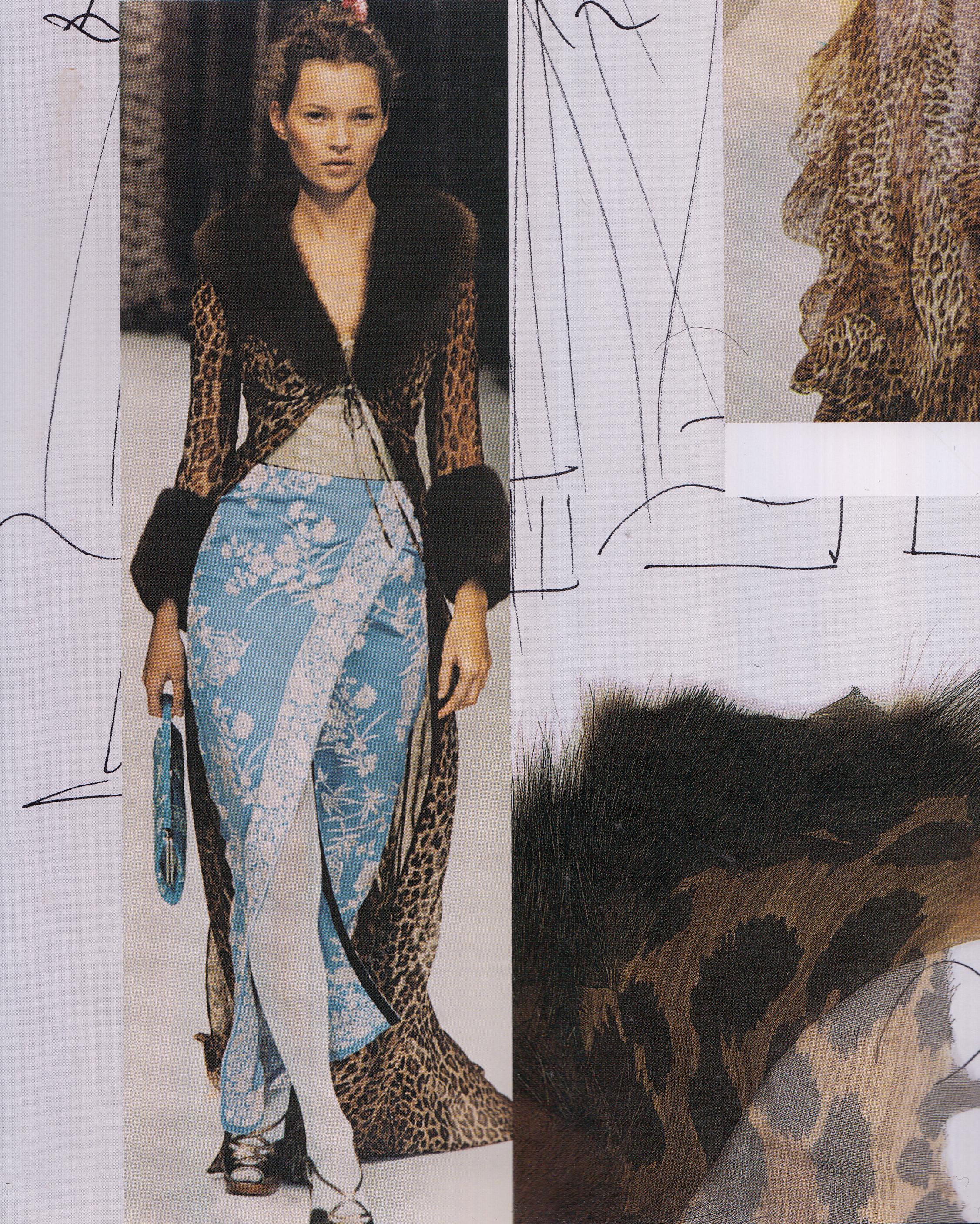 Blue Dolce & Gabbana blue silk embroidered evening wrap skirt, ss 1997