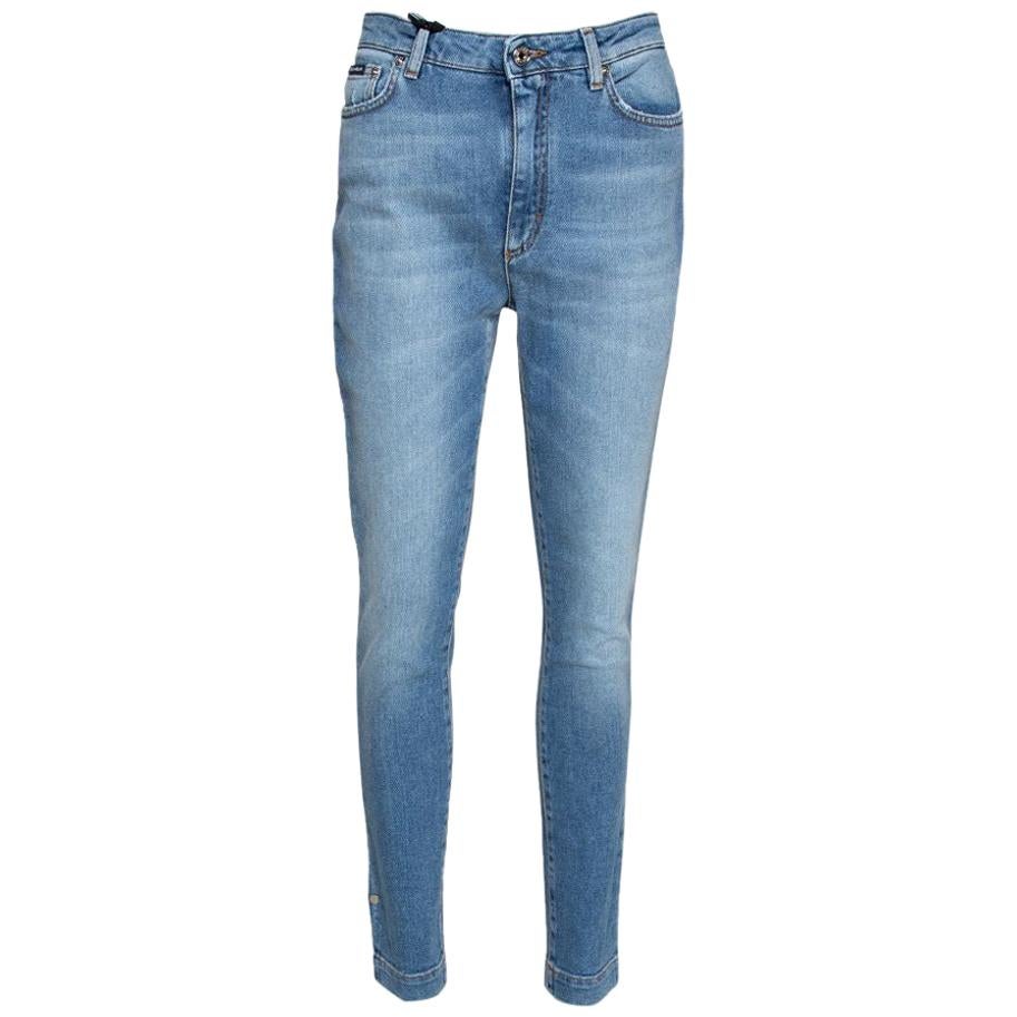 Dolce & Gabbana Blue Stretch Denim High-Waisted Audrey Fit Jeans IT 44