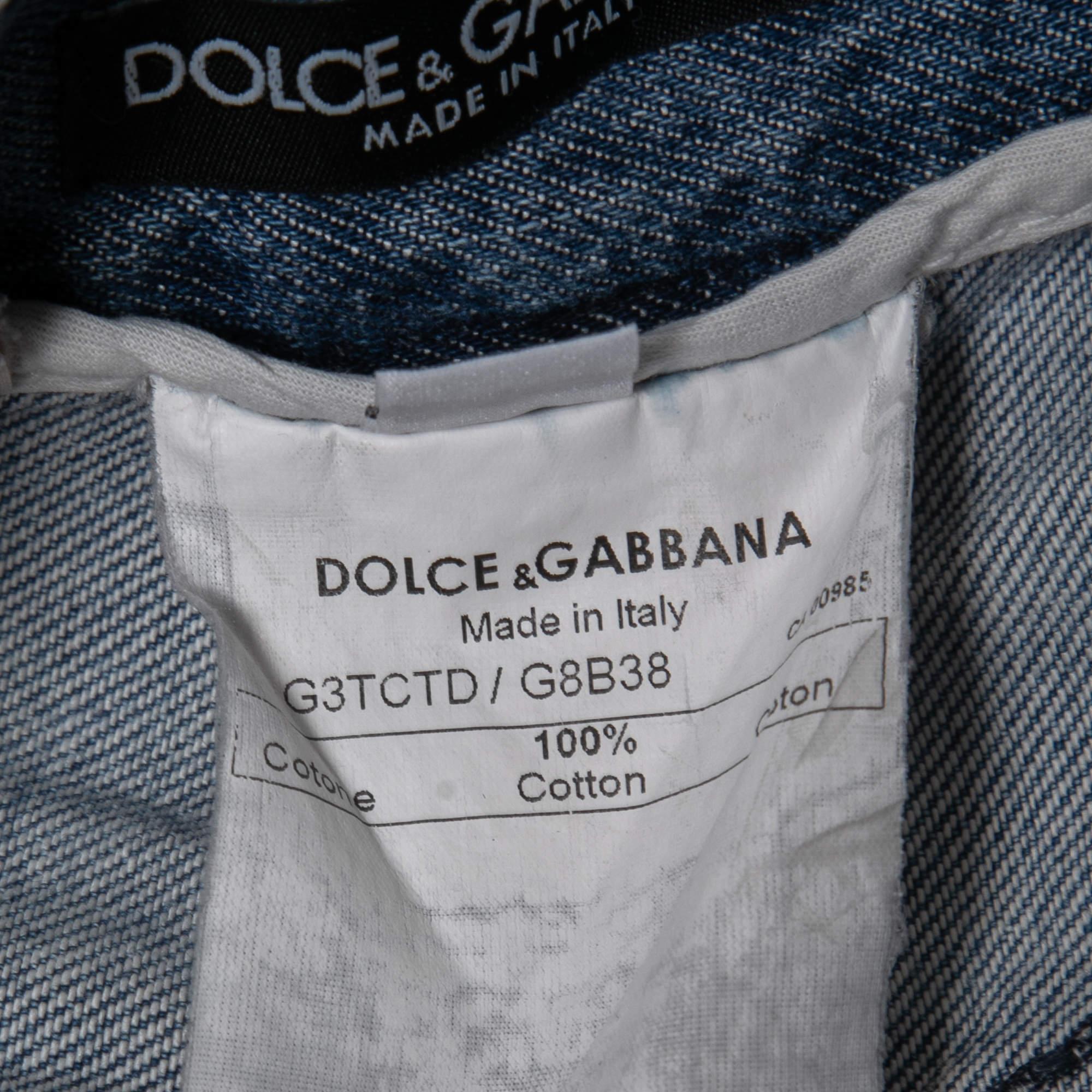 Men's Dolce & Gabbana Blue Washed Denim 14 Jeans L Waist 34