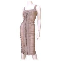 Dolce & Gabbana - Robe en soie blush avec laçage