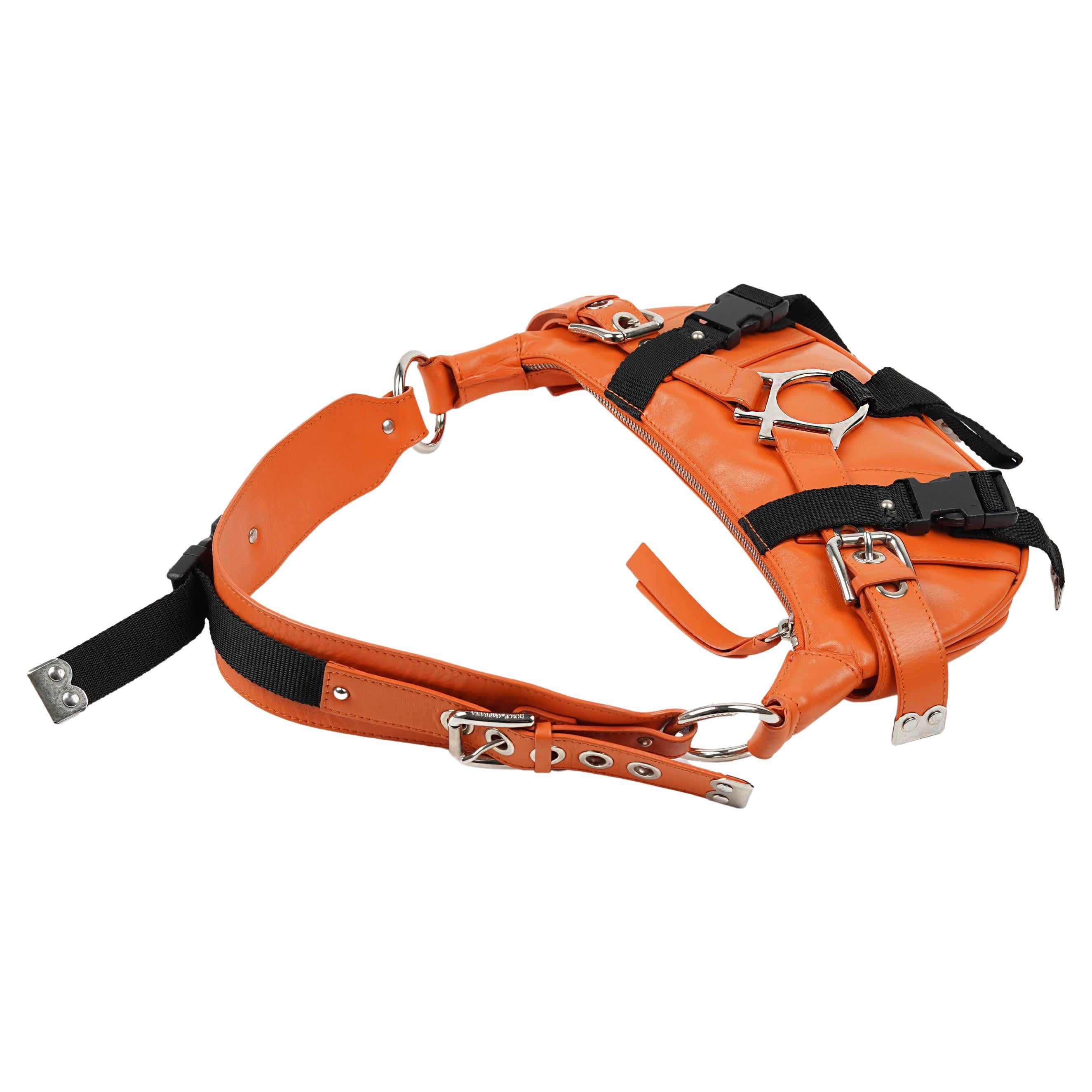 Orange Sac à bandoulière Bondage de Dolce & Gabbana, automne/hiver 2003 en vente