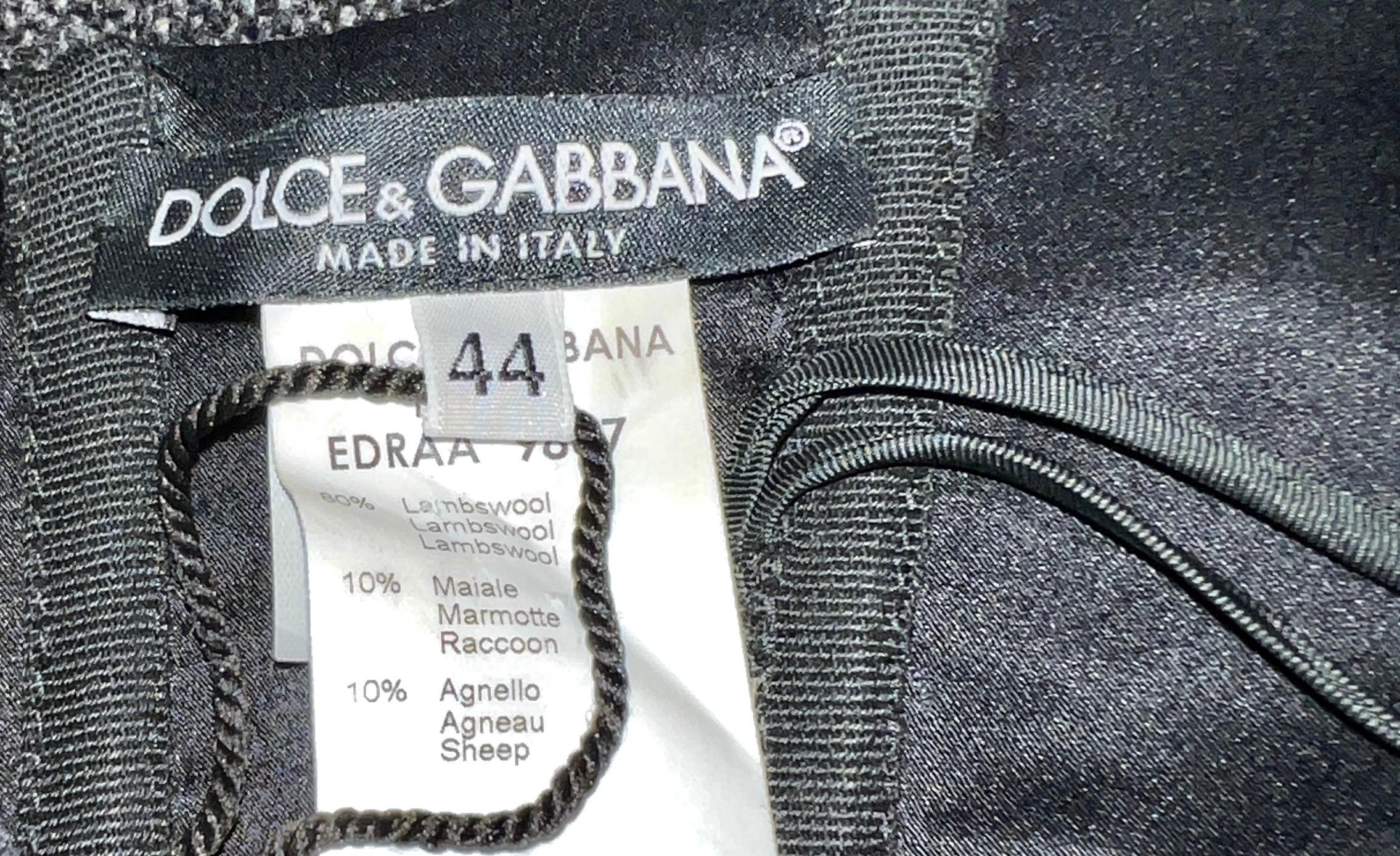 Dolce & Gabbana - Robe corset en tweed à lacets et sablier avec bordure en cuir 44 en vente 8