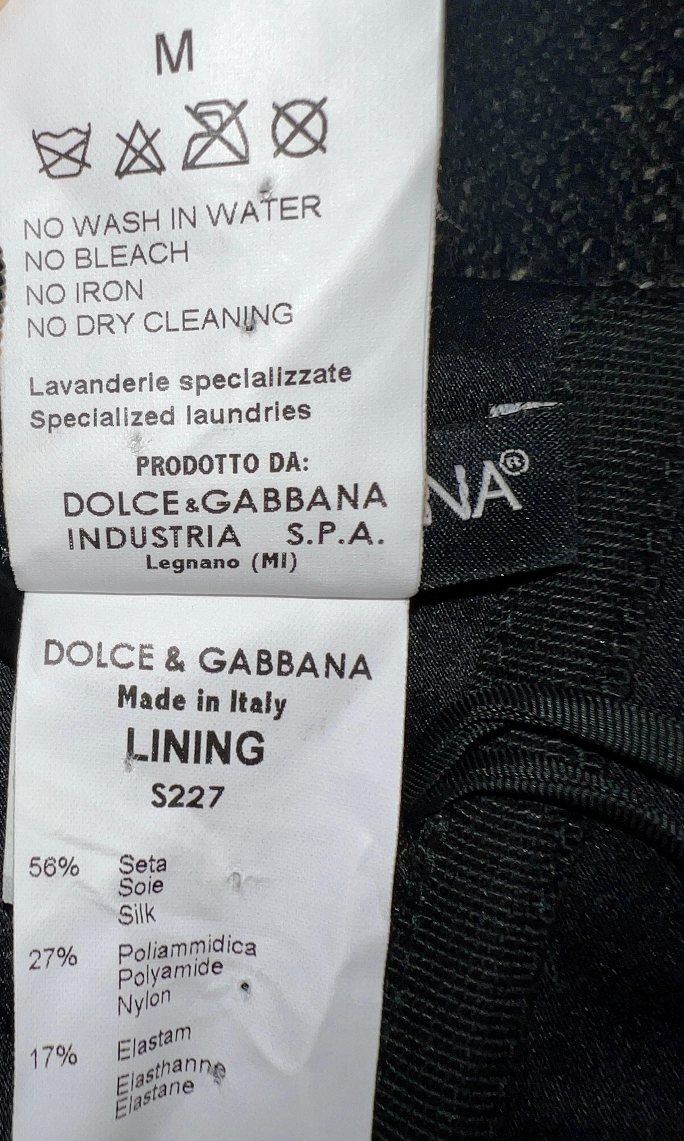 Dolce & Gabbana - Robe corset en tweed à lacets et sablier avec bordure en cuir 44 en vente 3