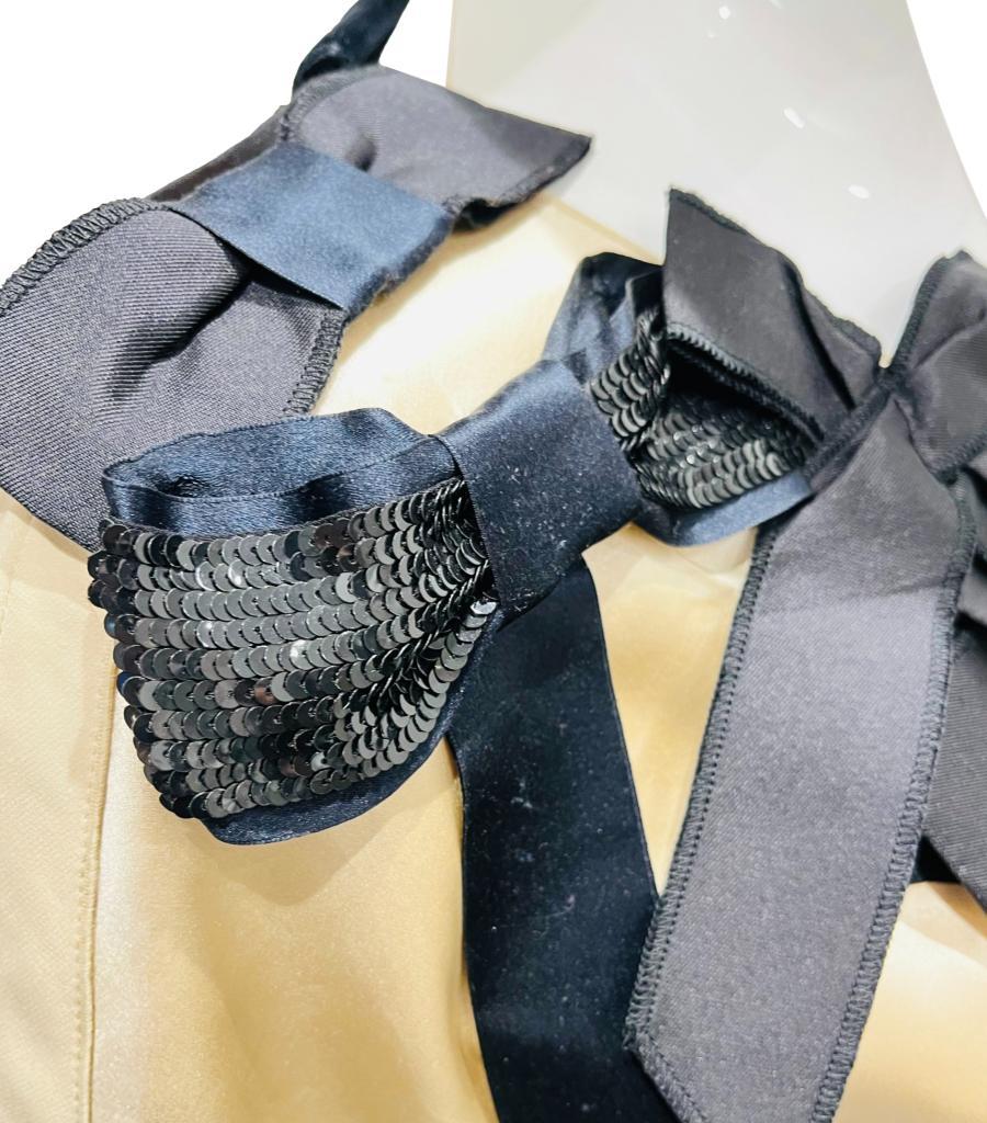 Dolce & Gabbana Bows Embellished Silk Dress For Sale 1