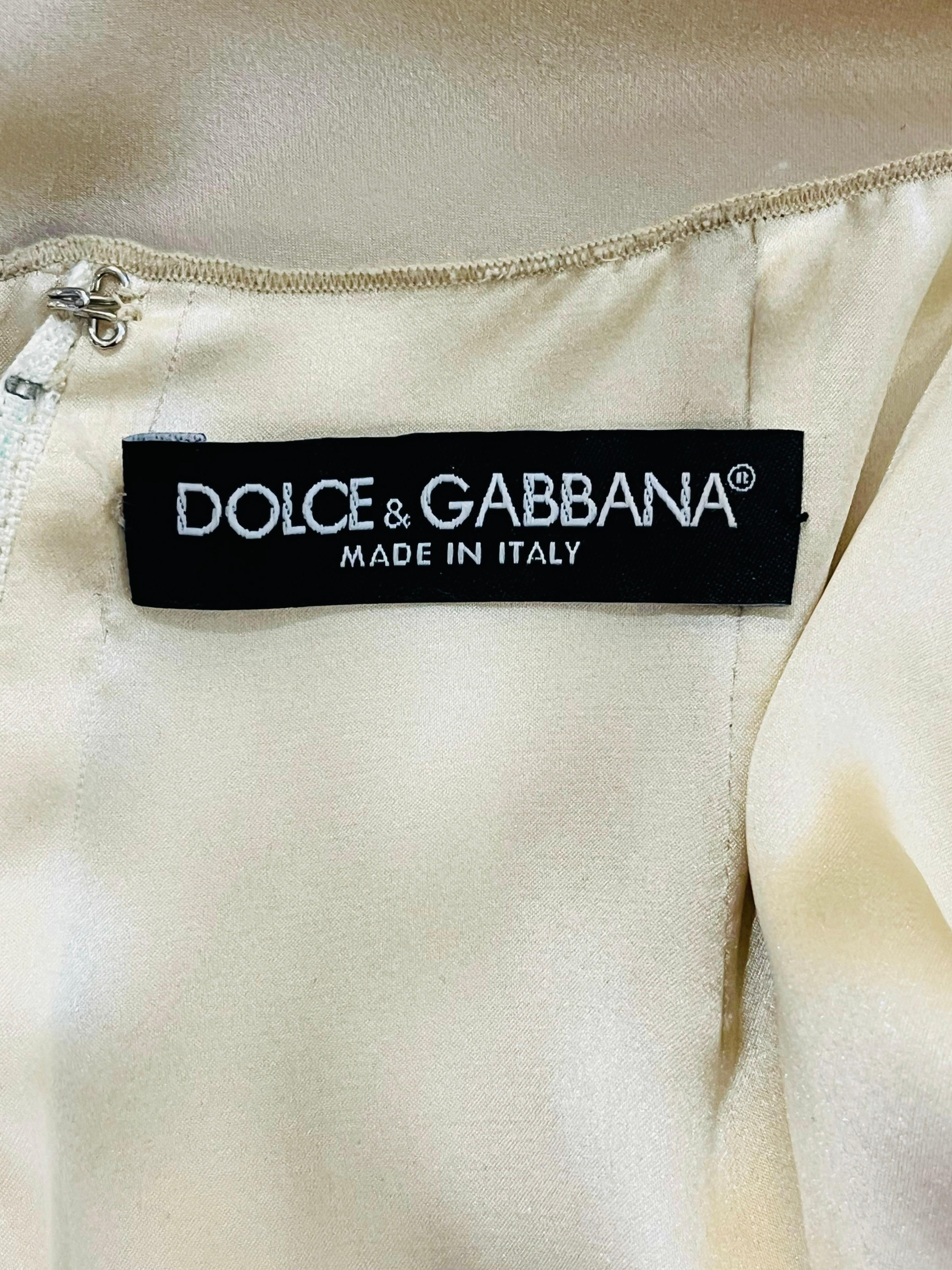 Dolce & Gabbana Bows Embellished Silk Dress For Sale 2