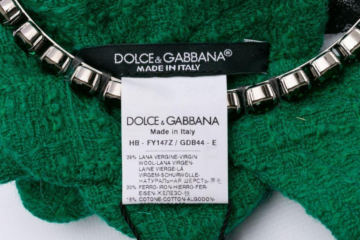 Dolce & Gabbana Brass Headband Paved with Rhinestones For Sale 4