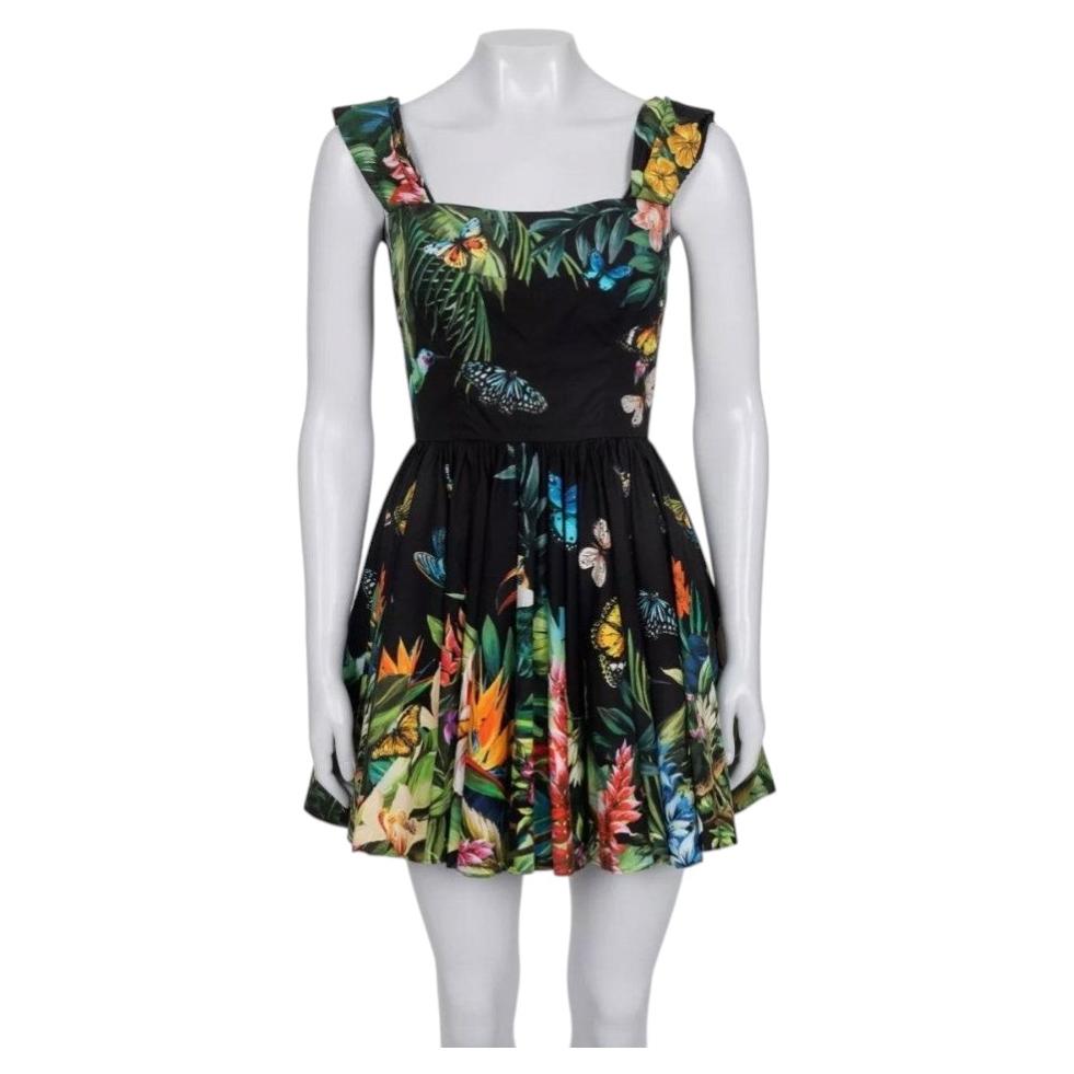 Dolce & Gabbana Bright Print Cotton Mini Dress IT40/S
