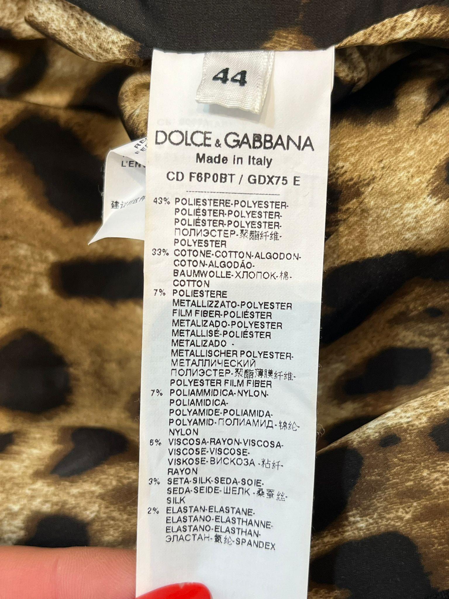 Dolce & Gabbana - Robe patchwork en brocart et lamé en vente 3