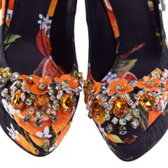 Dolce & Gabbana - Brocade Orange Pumps COCO Black
