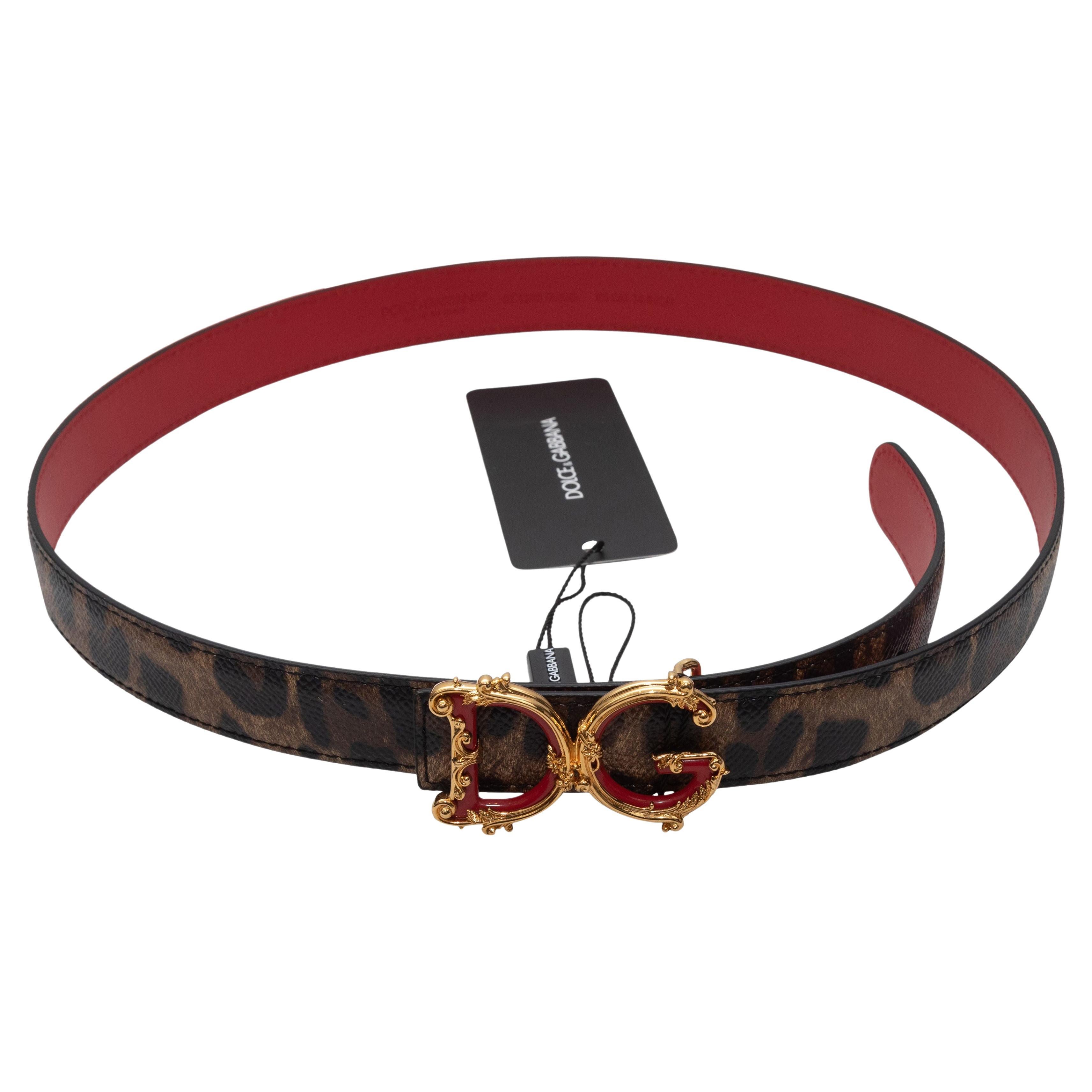 Dolce & Gabbana Vintage Brown Suede and Leather Belt/Size-85CM/34Inch