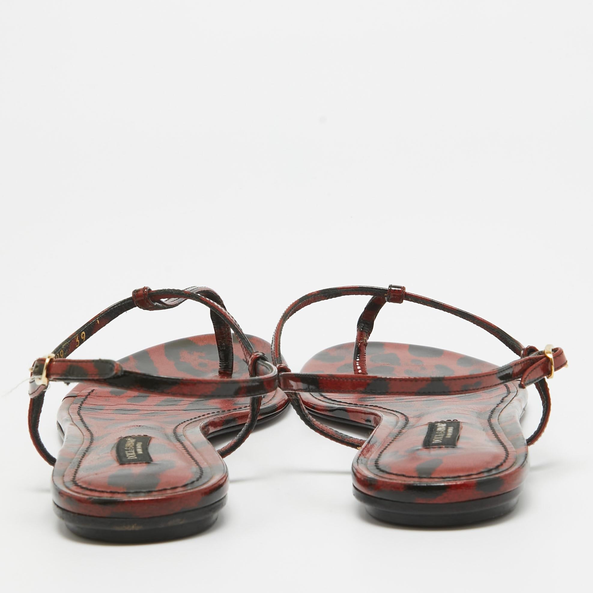 Bailarinas de charol marrón/negro Dolce & Gabbana talla 39 en venta 1