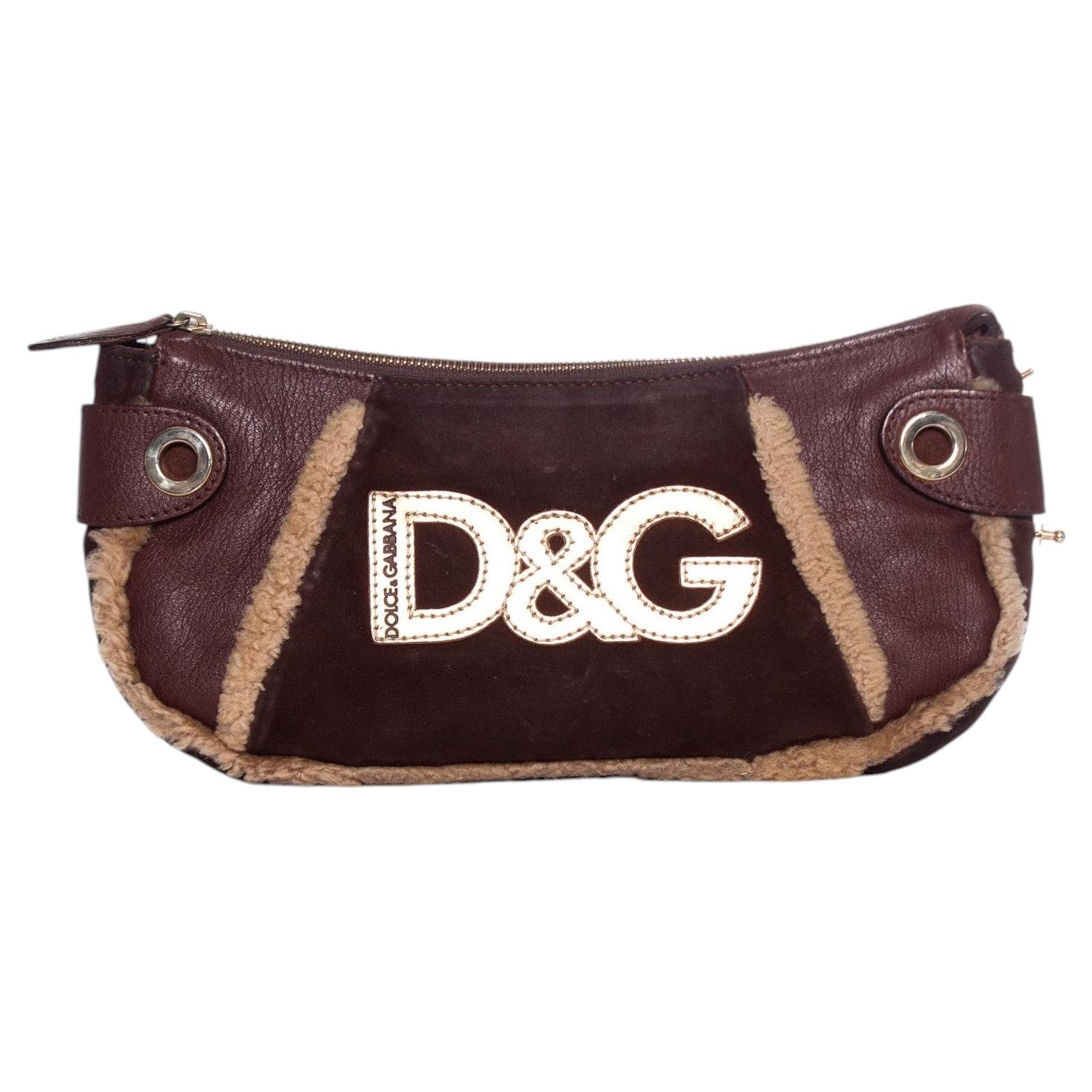 Dolce & Gabbana, Brown clutch bag For Sale