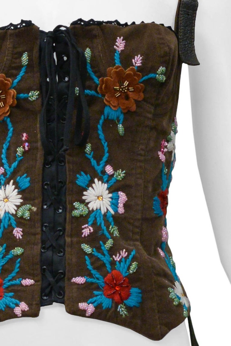 Vintage Cotton Corduroy Corset