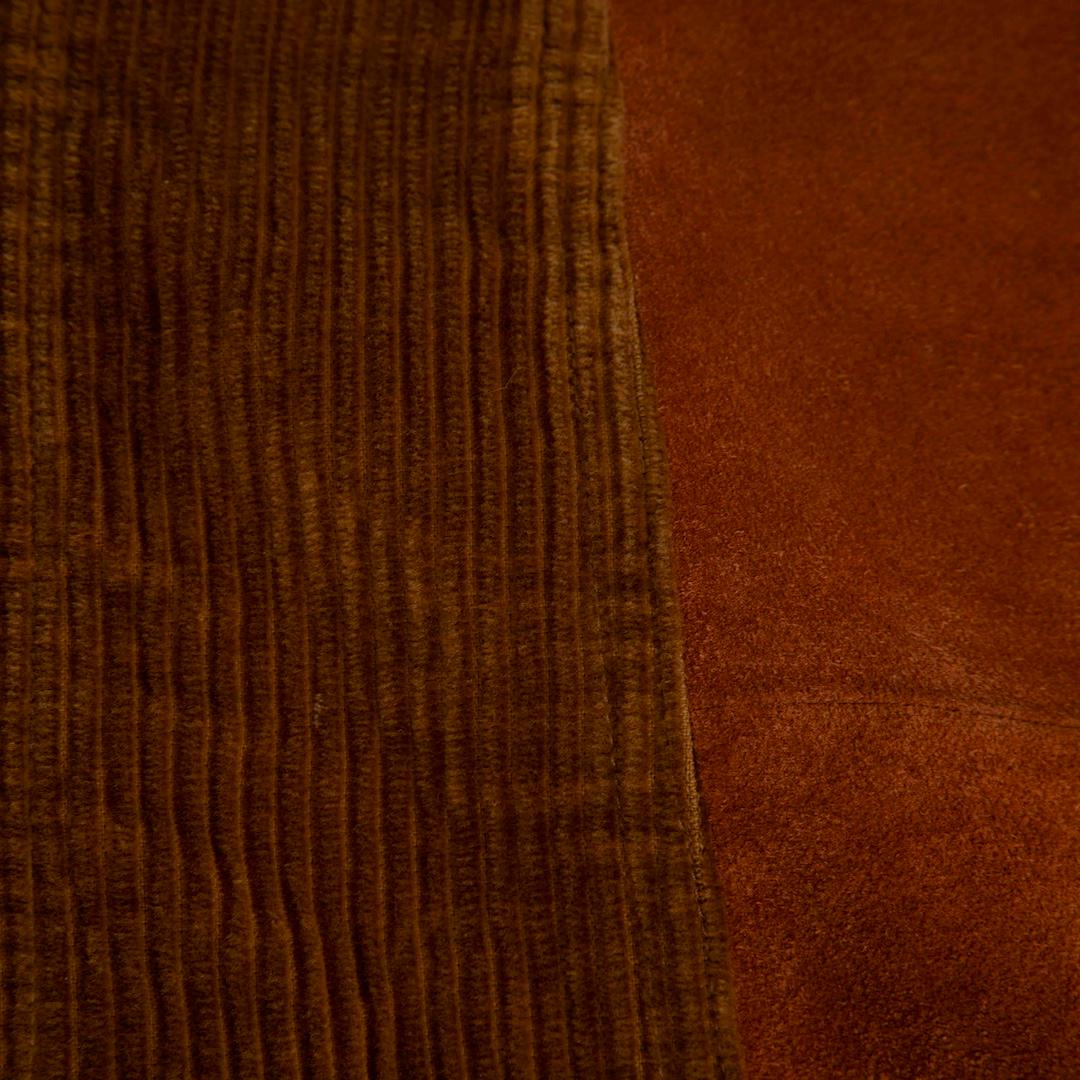 Women's Dolce & Gabbana Brown & Corduroy Suede Knee-length Skirt Size S
