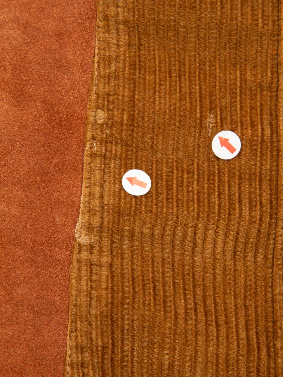 Dolce & Gabbana Brown & Corduroy Suede Knee-length Skirt Size S 3