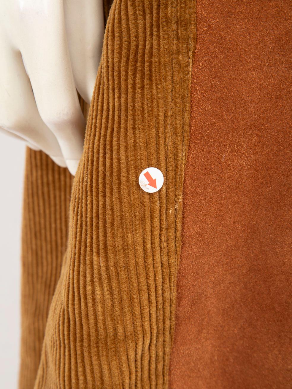 Dolce & Gabbana Brown & Corduroy Suede Knee-length Skirt Size S 4