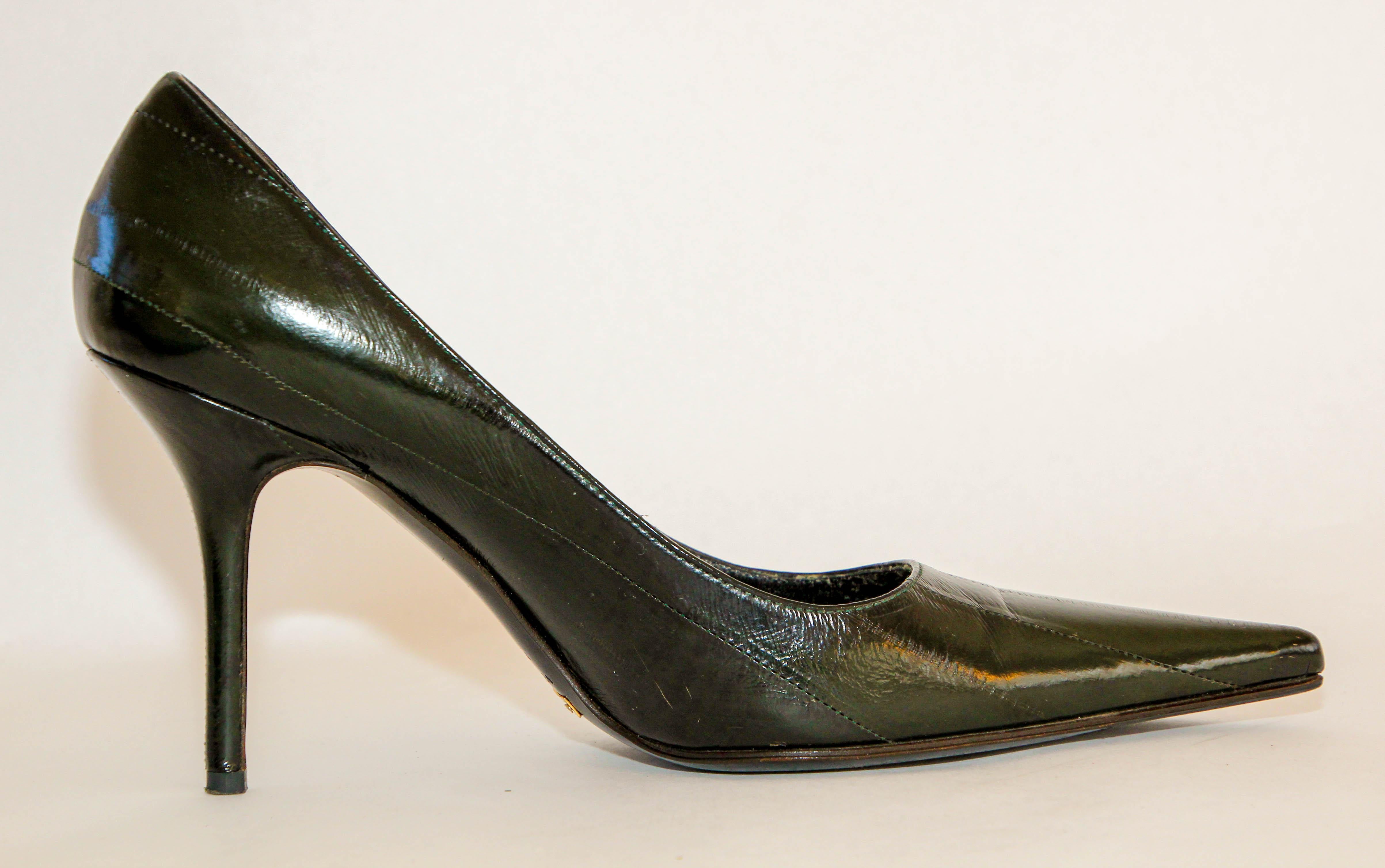 Dolce & Gabbana Brown Eel Pumps Size: 39 EU In Good Condition For Sale In North Hollywood, CA