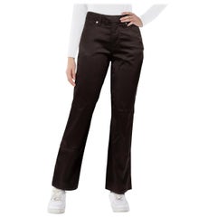 Dolce 
Gabbana Brown Flared High Rise Trousers Size S
