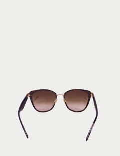 Dolce & Gabbana Brown Gradient Sunglasses with Gold Accents
