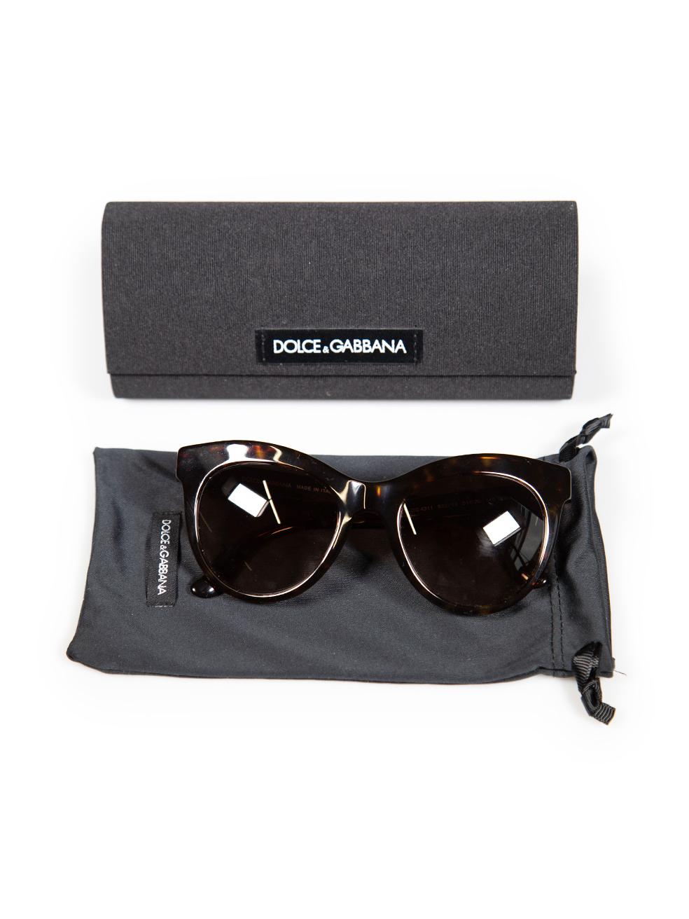 Dolce & Gabbana Lunettes de soleil en écaille dégradées Brown en vente 1